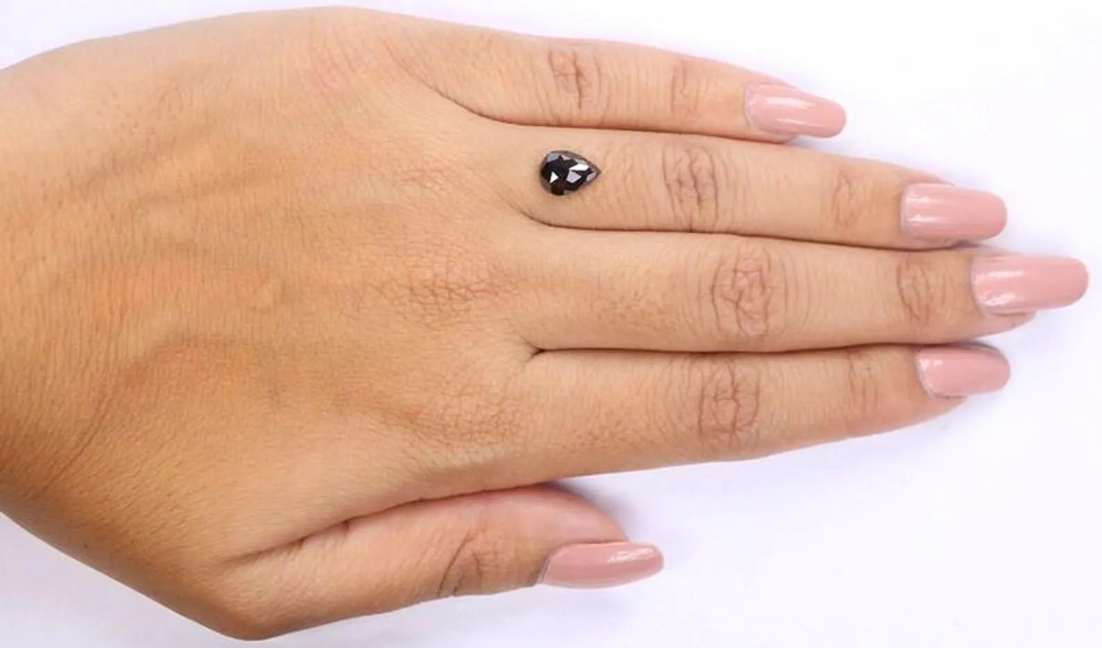 1.38 CT Natural Loose Pear Shape Diamond Brown Color Pear Cut Diamond 8.55 MM Natural Loose Diamond Brown Color Pear Rose Cut Diamond NQ9189