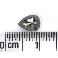 Natural Loose Pear Diamond, Salt And Pepper Pear Diamond, Natural Loose Pear Diamond, Pear Rose Cut Diamond, 0.74 CT Pear Cut Diamond L2936