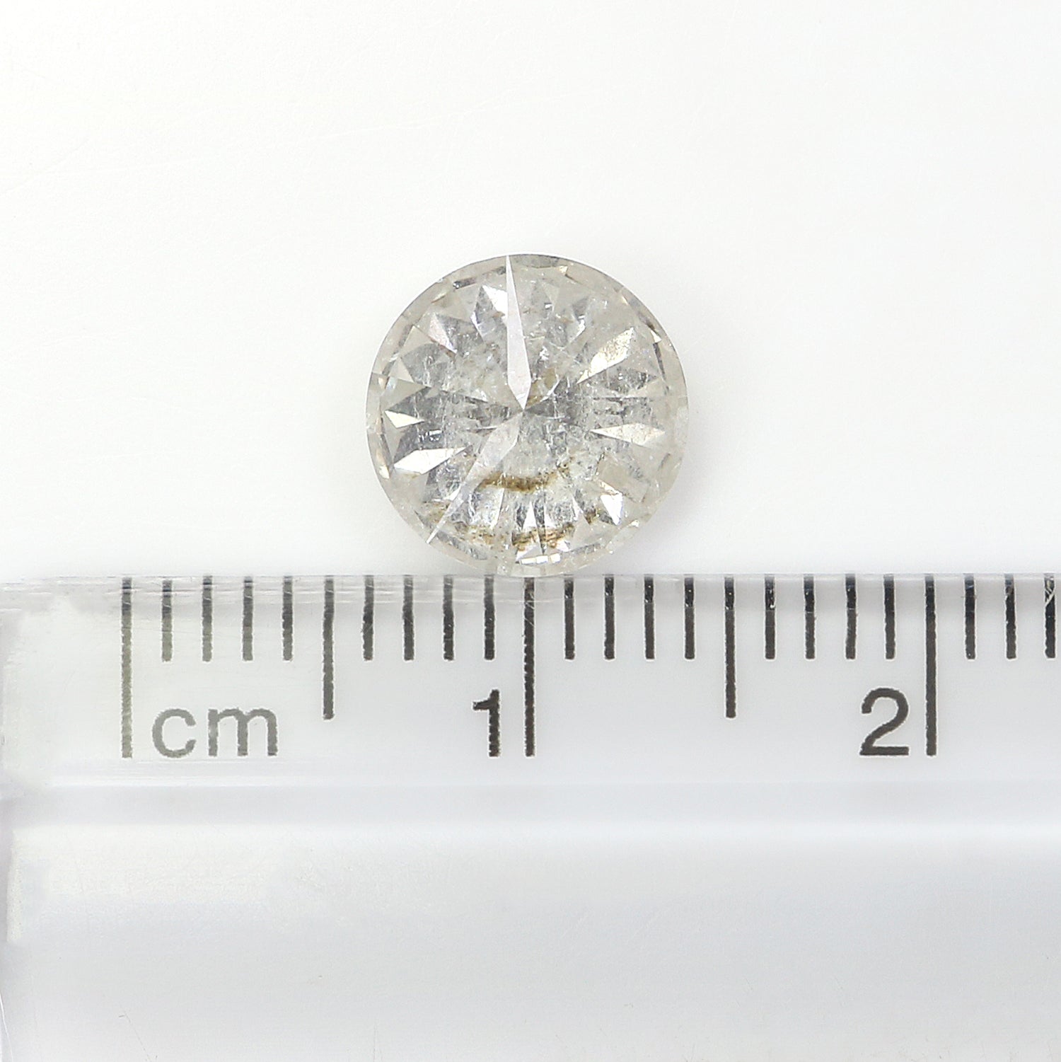 2.23 CT Natural Loose Round Shape Diamond Salt And Pepper Round Cut Diamond 8.05 MM Natural Grey Color Round Brilliant Cut Diamond L3458