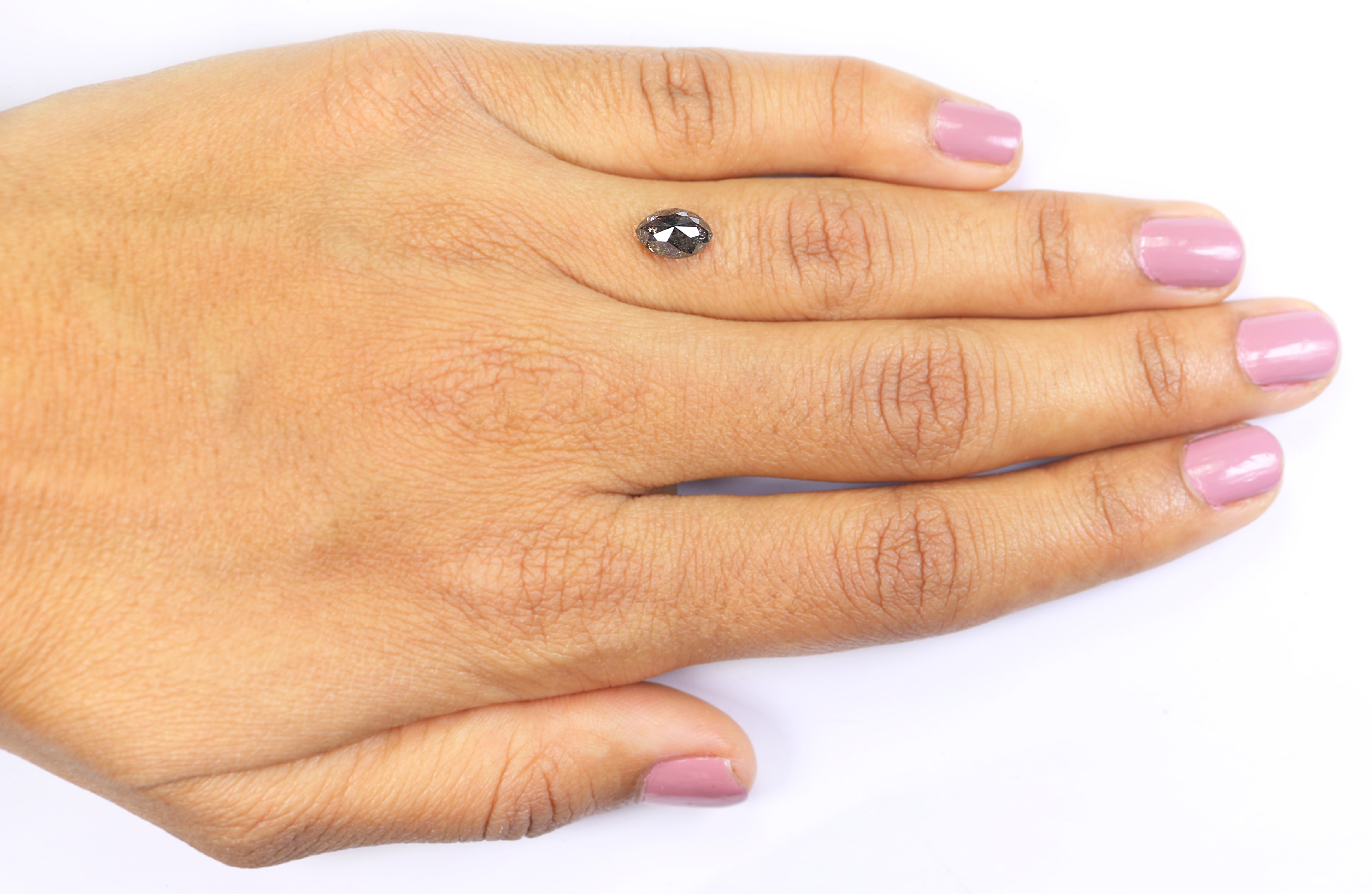 1.36 CT Natural Loose Marquise Shape Diamond Salt And Pepper Marquise Diamond 7.95 MM Natural Black Grey Marquise Rose Cut Diamond KDL3474