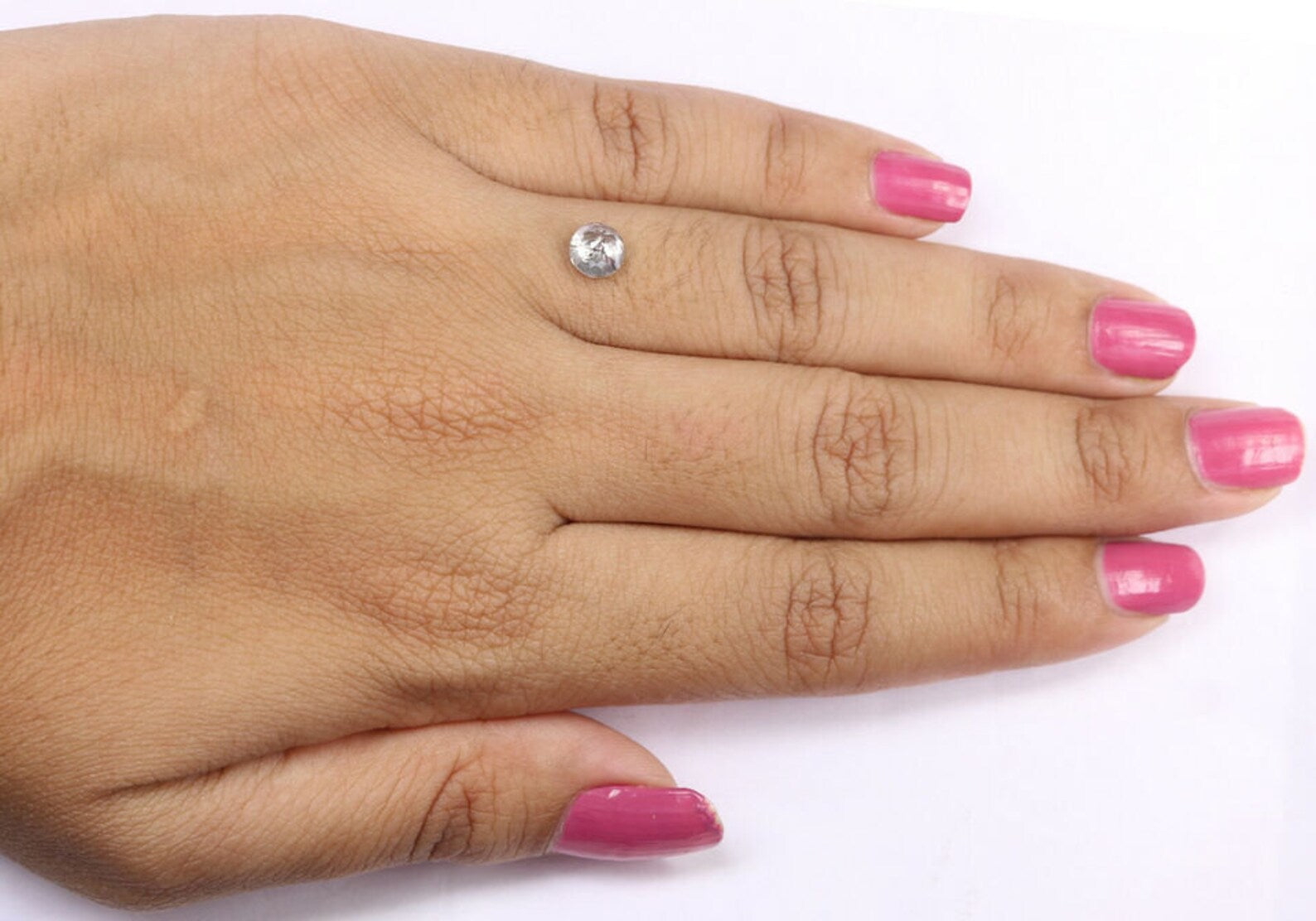 0.82 Ct Natural Loose Round Rose Cut Diamond Salt And Pepper Diamond 5.30 MM Natural Black Gray Color Round Rose Cut Diamond QN9705