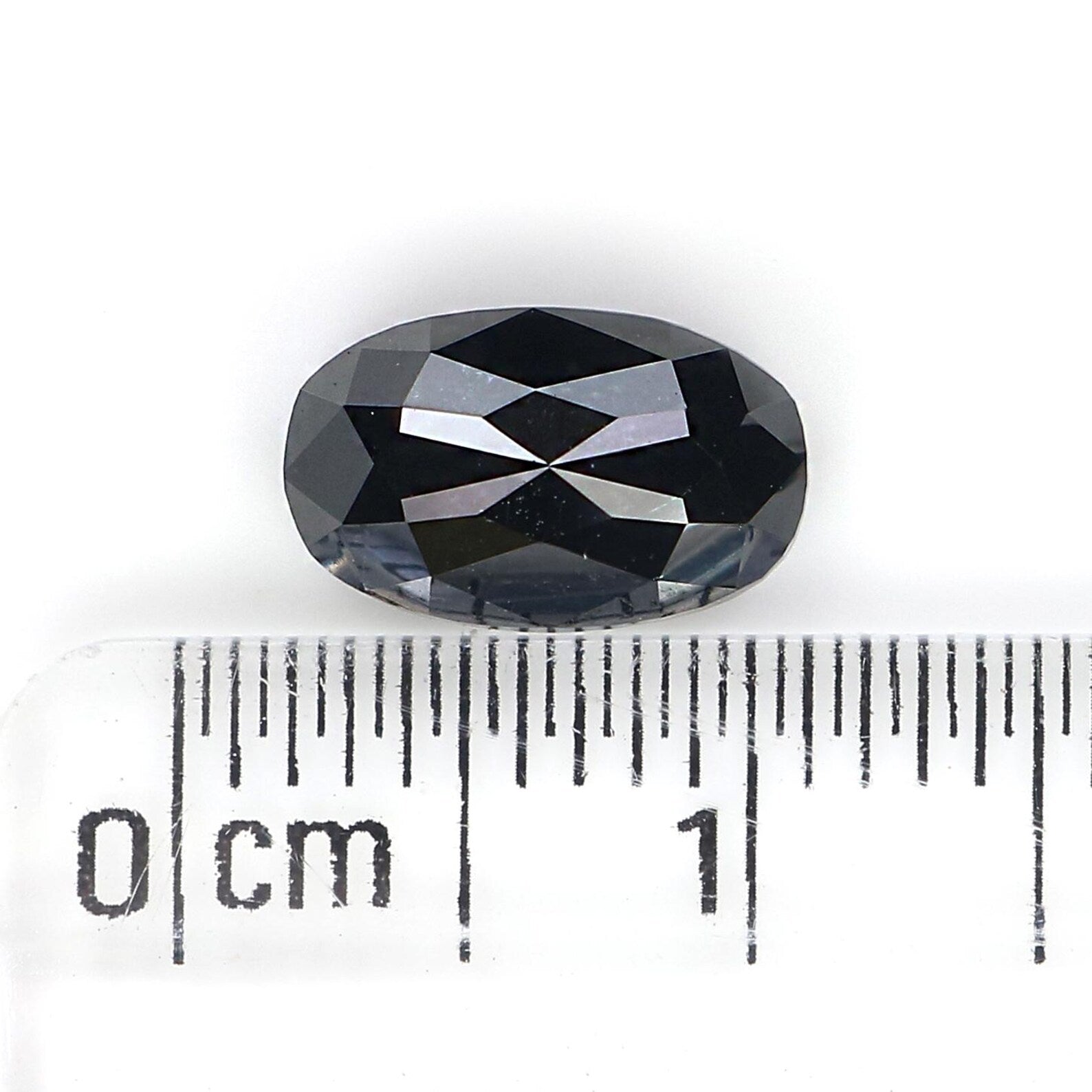 1.94 Ct Natural Loose Oval Shape Diamond Black Color Oval Cut Diamond 9.15 MM Natural Loose Diamond Black Oval Shape Rose Cut Diamond KDN375