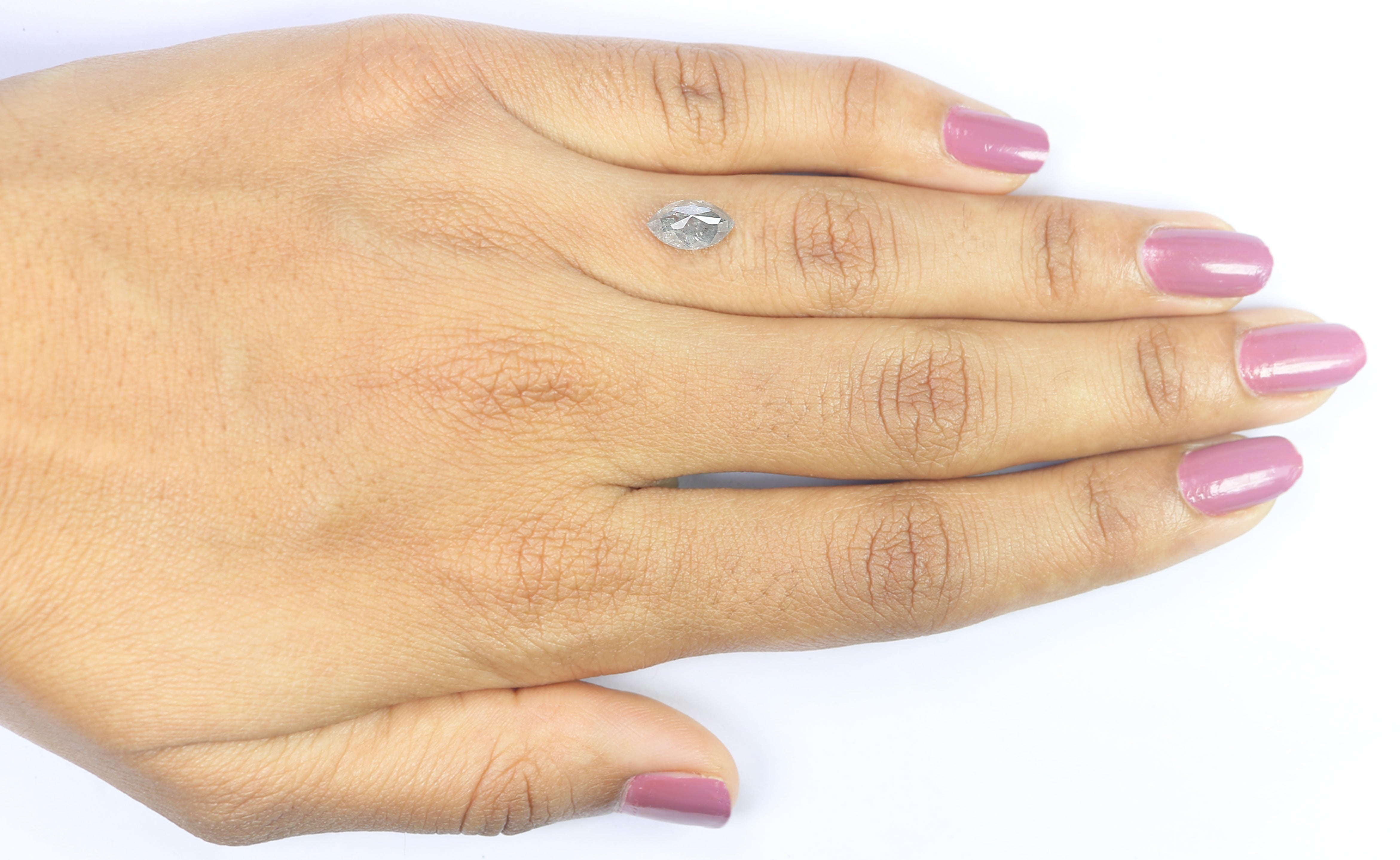 1.71 CT Natural Loose Marquise Shape Diamond Salt And Pepper Marquise Diamond 9.20 MM Natural Grey Color Marquise Rose Cut Diamond LQ3355