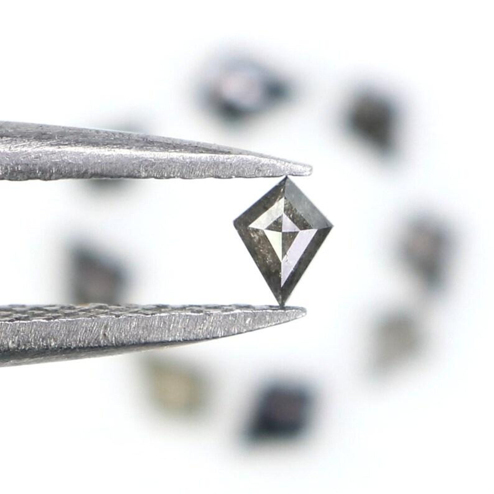 0.49 CT Natural Loose Kite Shape Diamond Salt And Pepper Kite Diamond 3.20 MM Natural Loose Black Gray Color Kite Rose Cut Diamond NQ2340