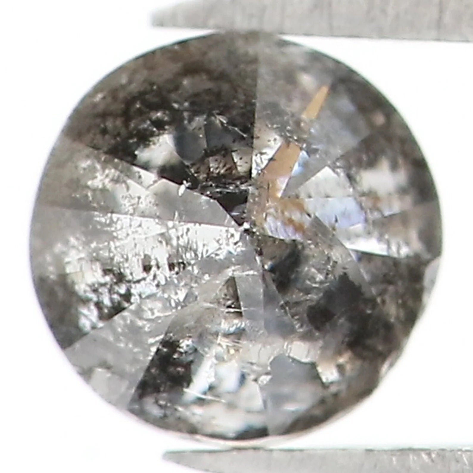 0.26 CT Natural Loose Round Shape Diamond Salt And Pepper Round Diamond 3.85 MM Natural Black Grey Color Round Brilliant Cut Diamond NQ1682