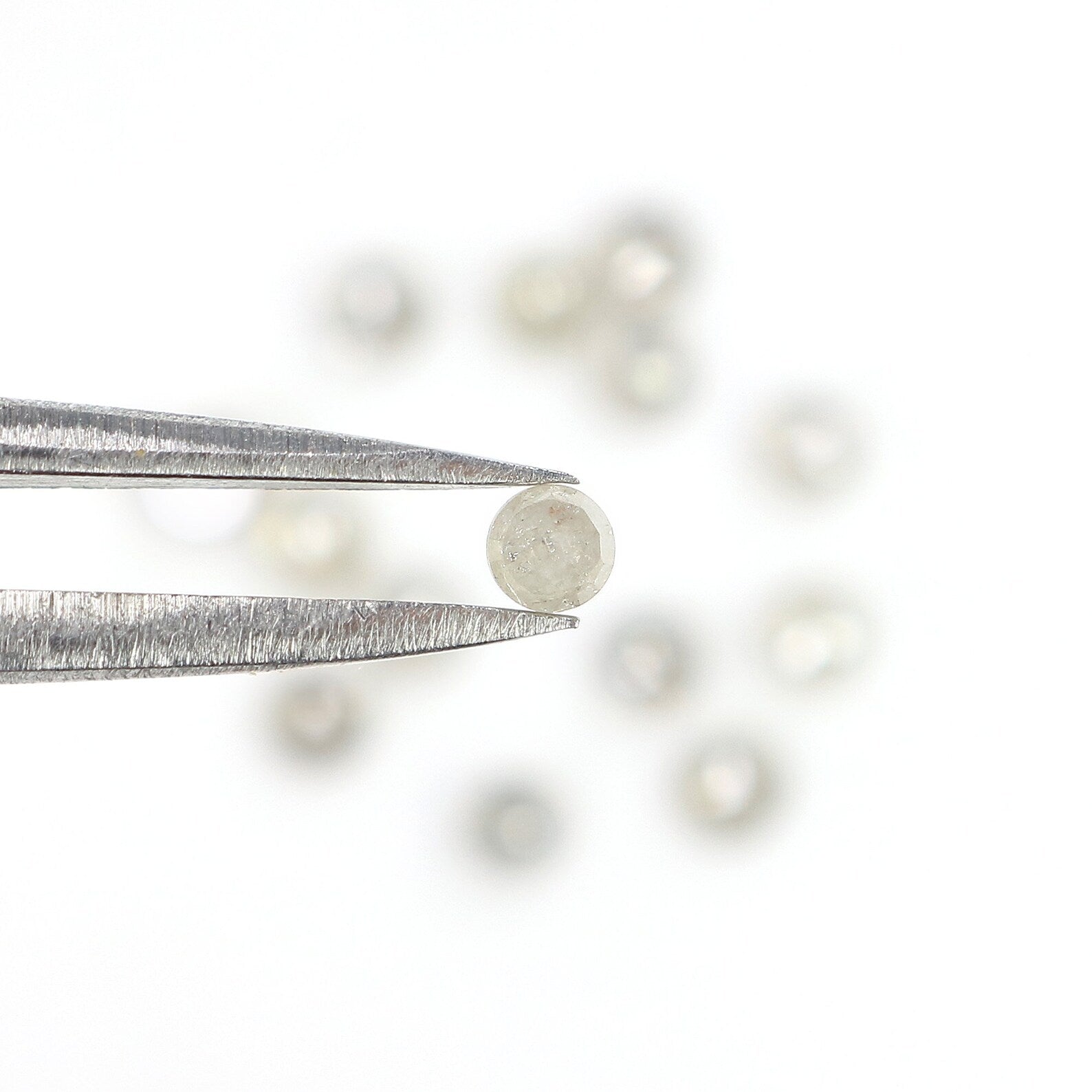 1.20 CT Natural Loose Round Rose Cut Diamond Salt And Pepper Diamond 2.35 MM Natural Loose Diamond Grey Color Round Shape Diamond NQ2502