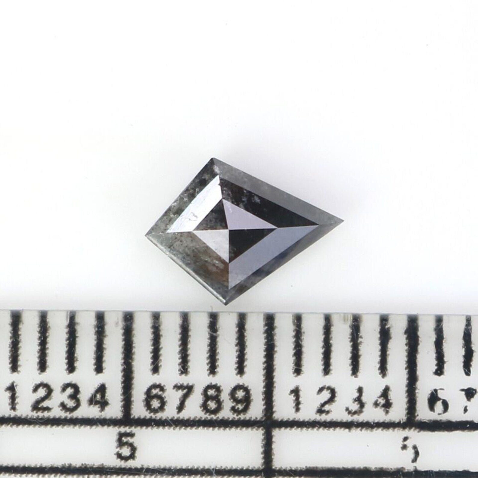 0.50 CT Natural Loose Kite Shape Diamond Salt And Pepper Kite Cut Diamond 7.00 MM Natural Loose Diamond Black Grey Kite Shape Diamond QN2267