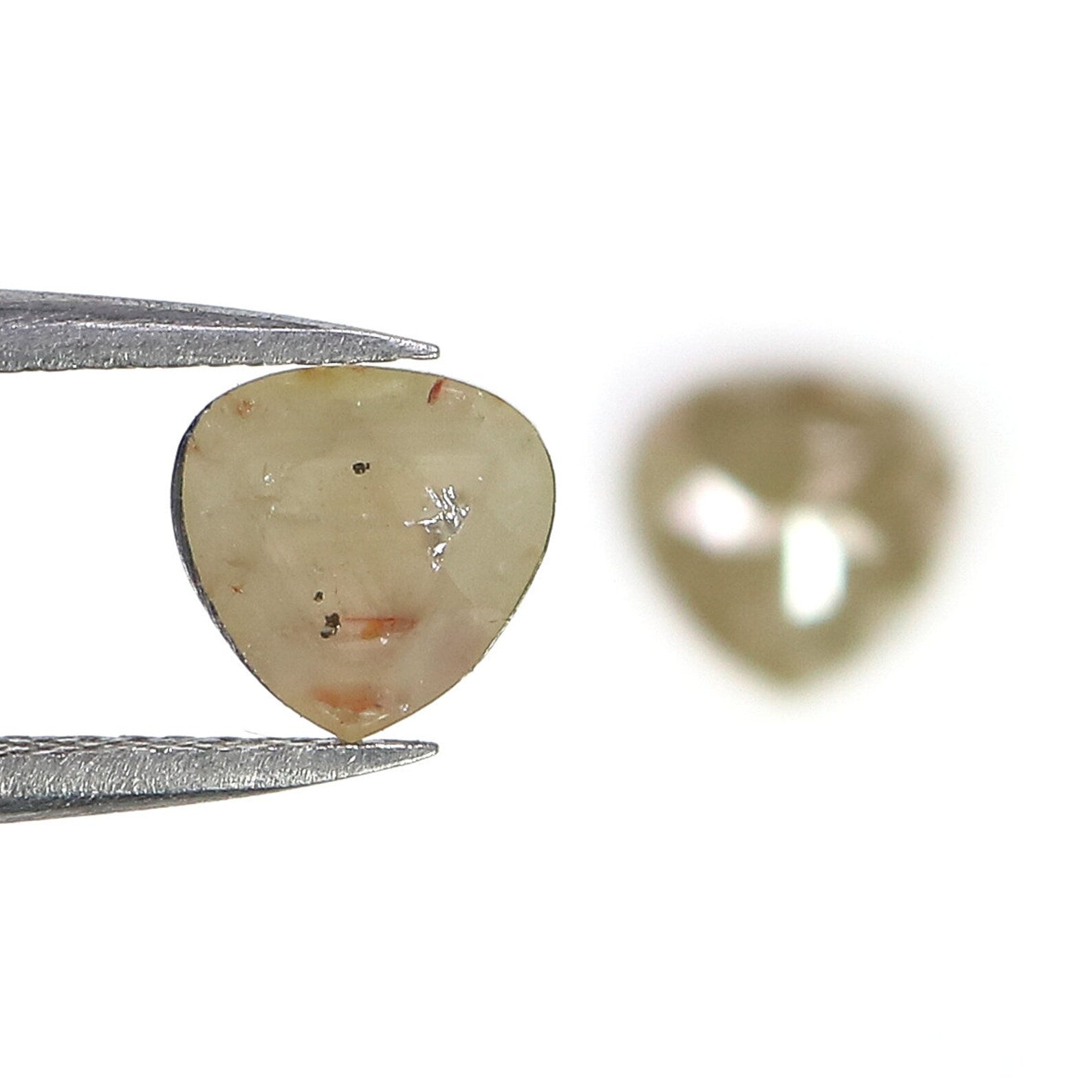 1.61 CT Natural Loose Heart Pair Diamond Grey Color Heart Diamond Natural Loose Diamond 6.50 MM Heart Cut Diamond Heart Shape Diamond NQ2483