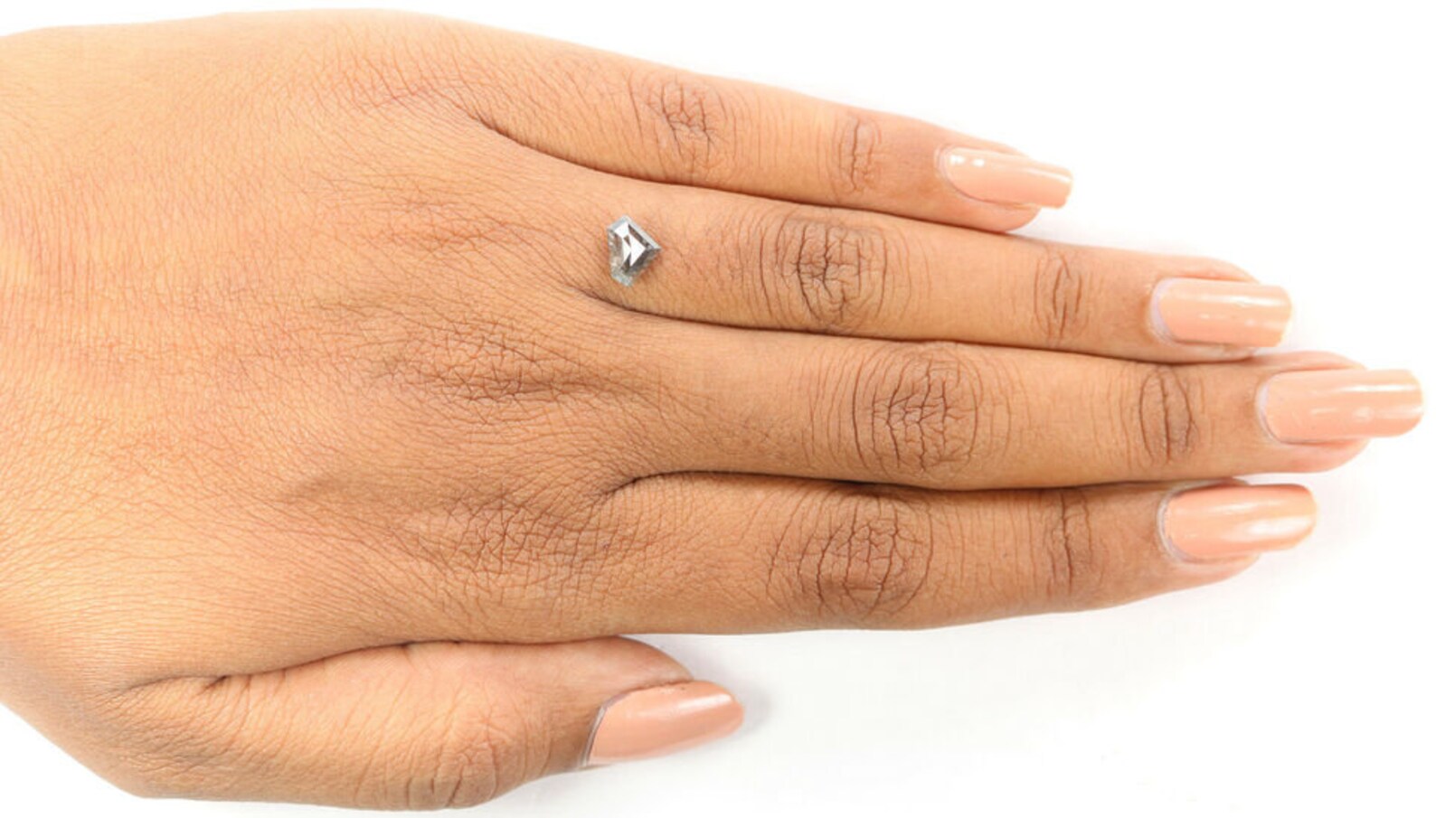 0.82 CT Natural Loose Shield Shape Diamond Salt And Pepper Shield Cut Diamond 5.50 MM Natural Diamond Shield Rose Cut Diamond QN1259