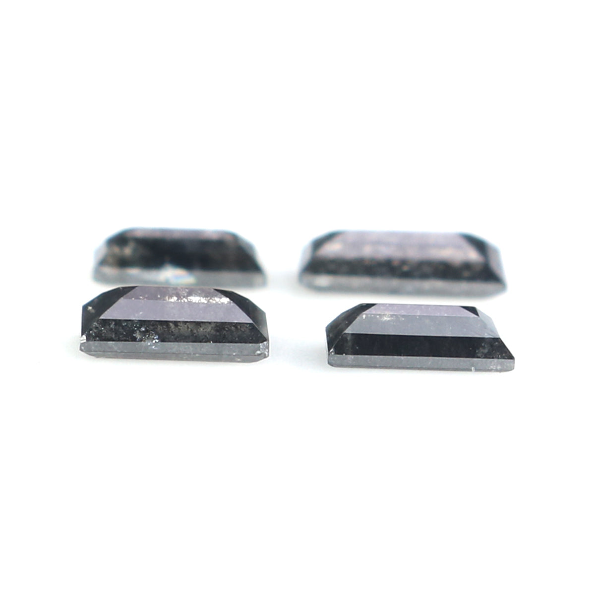 0.59 CT Natural Loose Baguette Shape Diamond Salt And Pepper Baguette Diamond 4.75 MM Natural Black Grey Baguette Rose Cut Diamond LQ2815