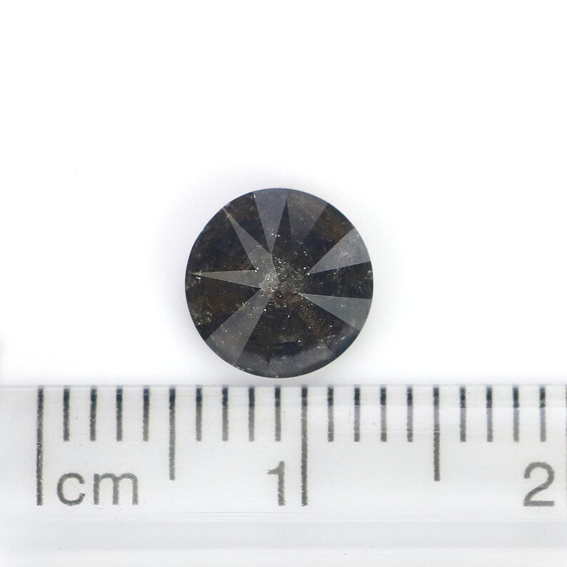 1.78 Ct Natural Loose Round Shape Diamond Black Color Cut Diamond 7.15 MM Natural Diamond Black Color Round Brilliant Cut Diamond NQ515