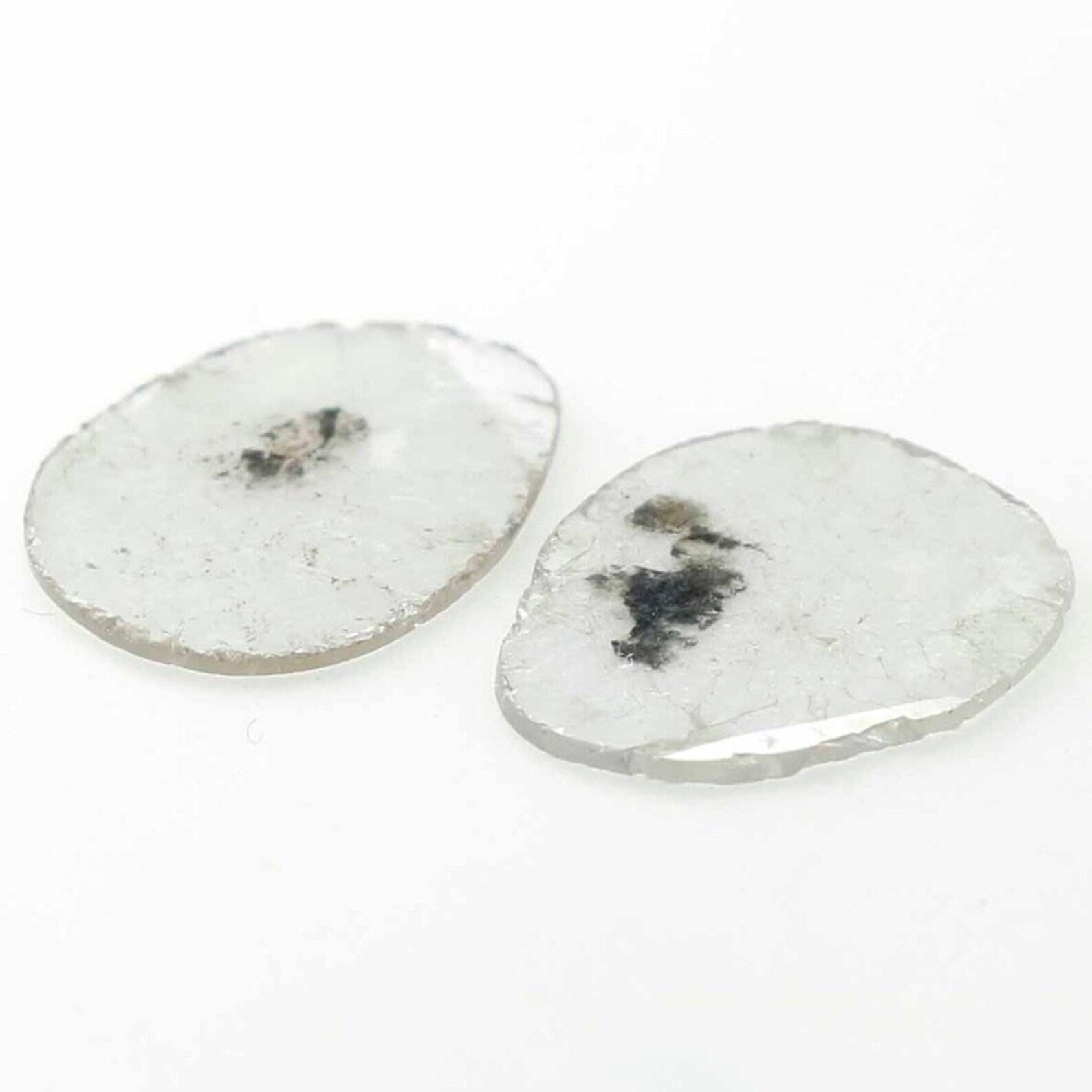 0.89 CT Natural Loose Slice Shape Diamond Grey Color Slice Diamond 9.45 MM Natural Loose Diamond Grey Color Irregular Cut Diamond NQ688