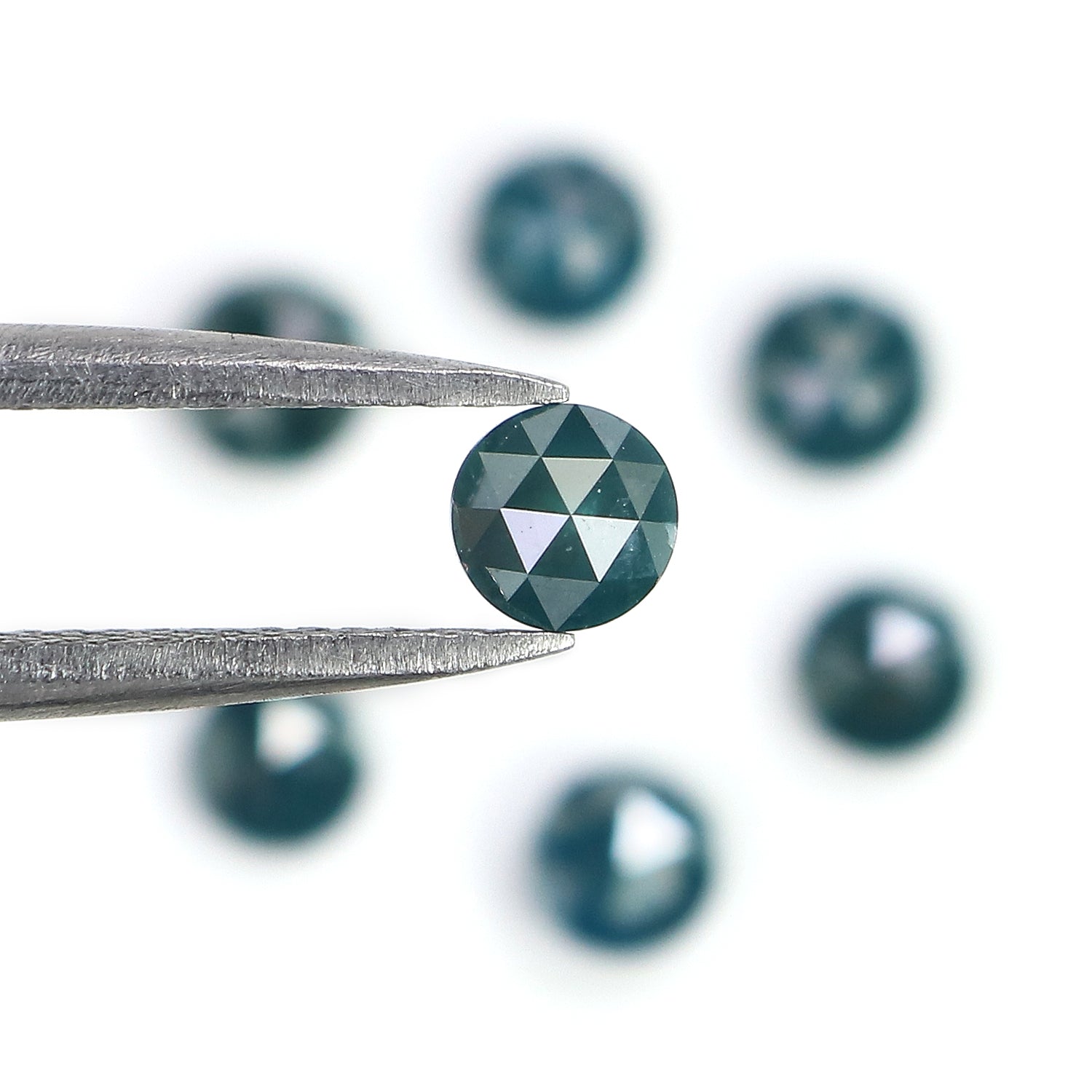 2.01 CT Natural Loose Round Rose Cut Diamond Blue Color Round Shape Diamond 3.90 MM Natural Blue Color Diamond Round Rose Cut Diamond LQ2422