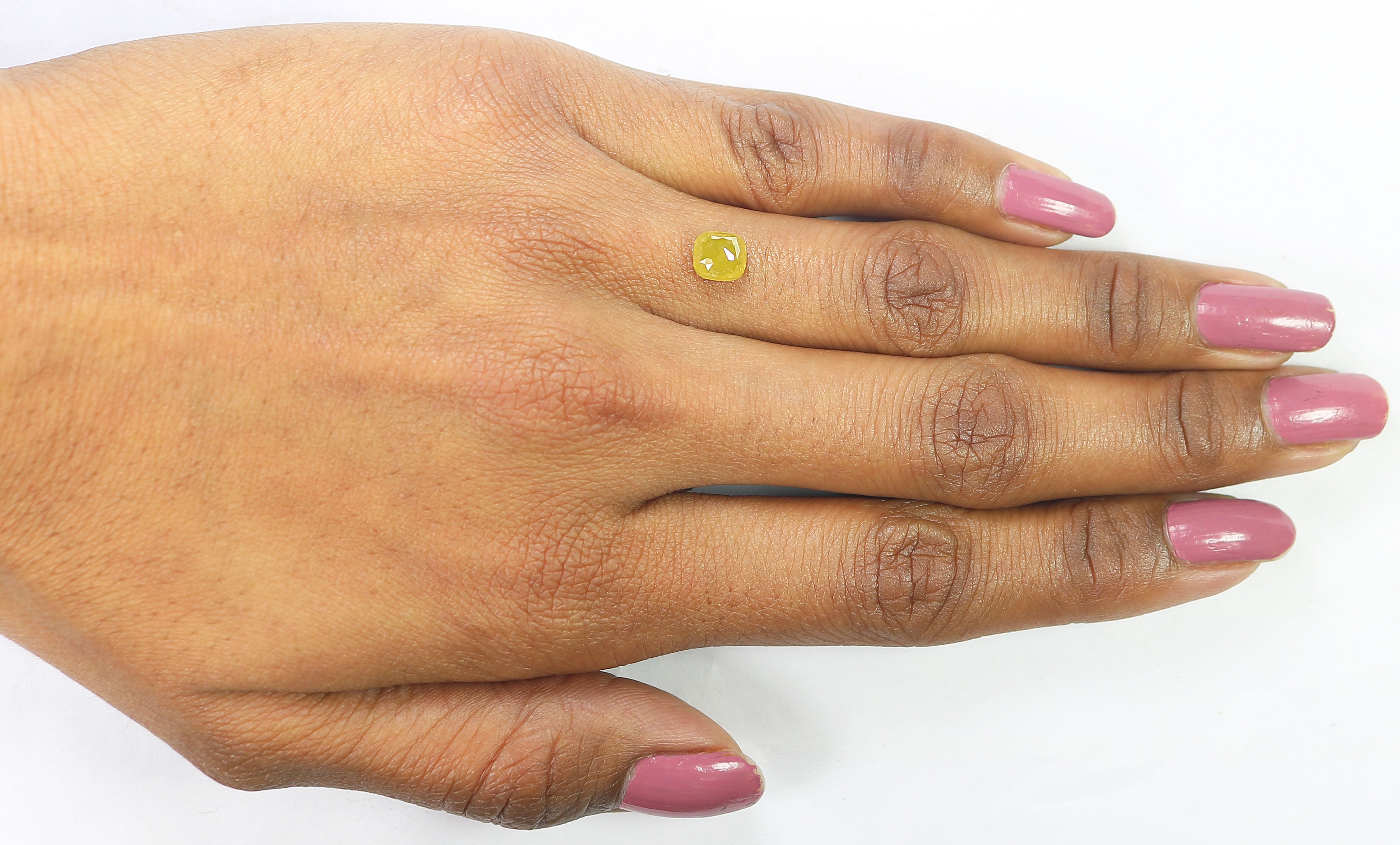 1.35 CT Natural Loose Cushion Shape Diamond Yellow Color Cushion Cut Diamond 5.95 MM Natural Yellow Color Cushion Rose Cut Diamond LQ2146
