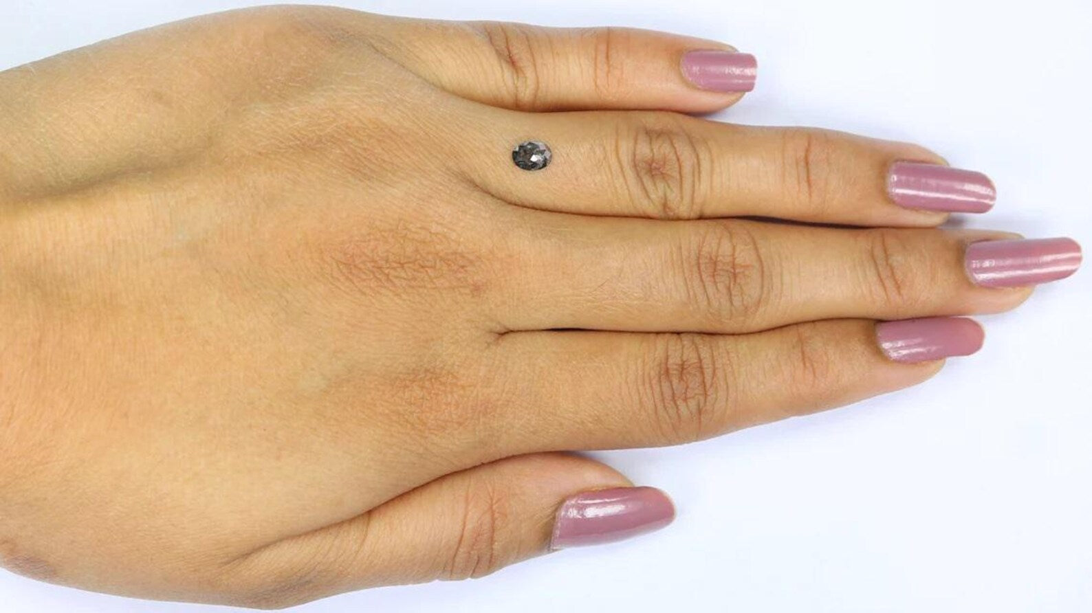 0.35 CT Natural Loose Oval Shape Diamond Salt And Pepper Oval Diamond 5.40 MM Natural Loose Black Grey Color Oval Rose Cut Diamond NQ2151