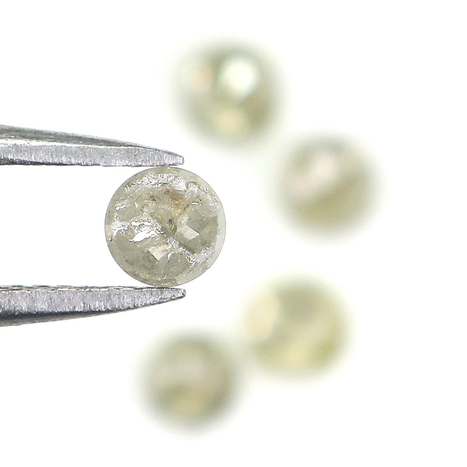 1.58 CT Natural Loose Rose Cut Diamond Grey Color Round Cut Diamond 3.90 MM Natural Loose Yellow Diamond Round Rose Cut Shape Diamond LQ9886