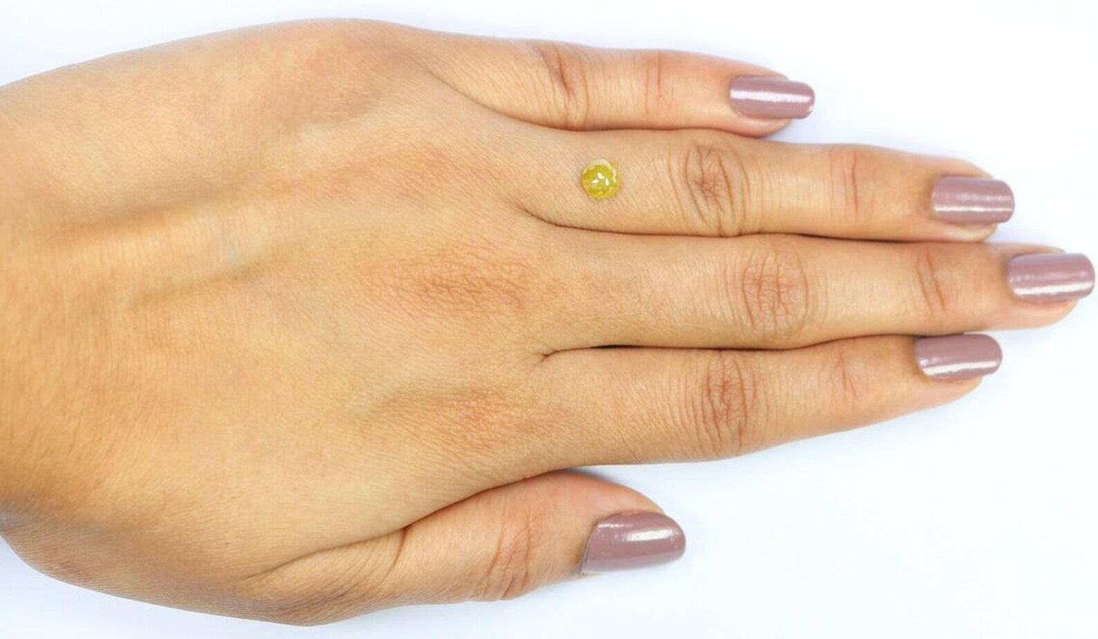 0.70 CT Natural Loose Round Shape Diamond Yellow Color Round Cut Diamond 5.30 MM Natural Loose Yellow Color Round Rose Cut Diamond NQ619