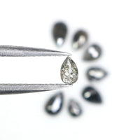 Natural Loose Pear Diamond, Salt And Pepper Pear Diamond, Natural Loose Diamond, Pear Rose Cut Diamond, 1.14 CT Pear Cut Diamond L2916