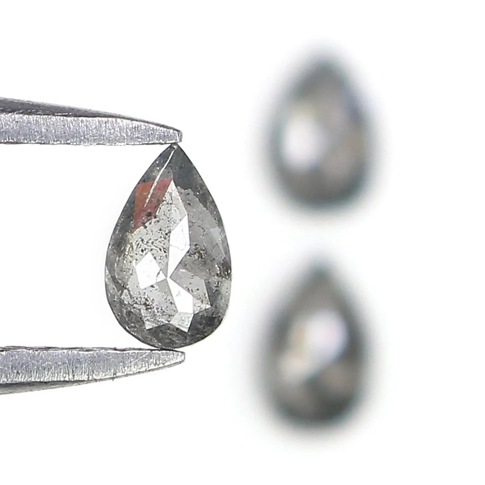 0.54 CT Natural Loose Pear Shape Diamond Salt And Pepper Pear Cut Diamond 5.05 MM Natural Loose Diamond Pear Shape Rose Cut Diamond NQ2355