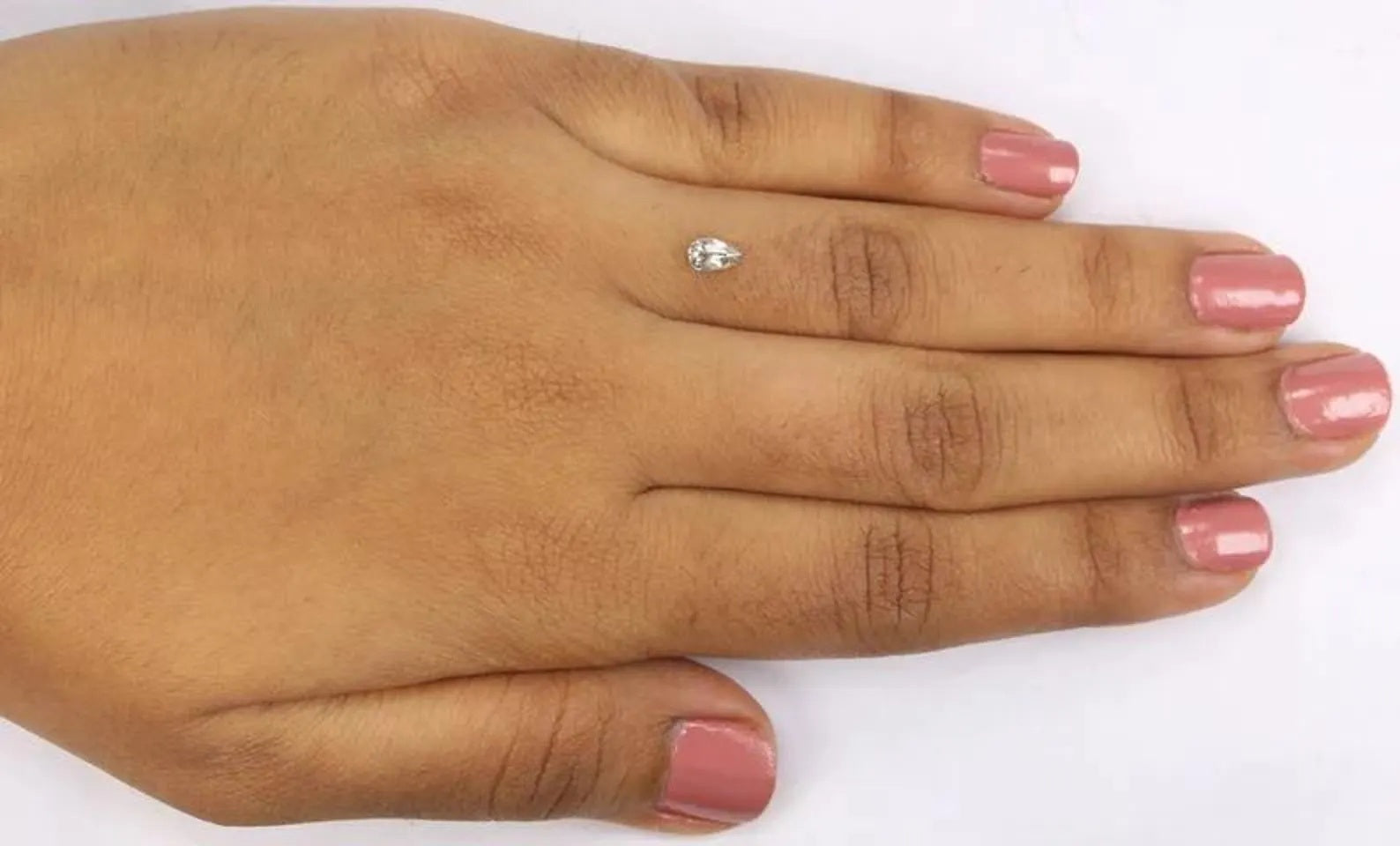 0.32 CT Natural Loose Pear Shape Diamond Brown Color Pear Cut Diamond 5.75 MM Natural Loose Diamond Brown Color Pear Rose Cut Diamond NQ1852