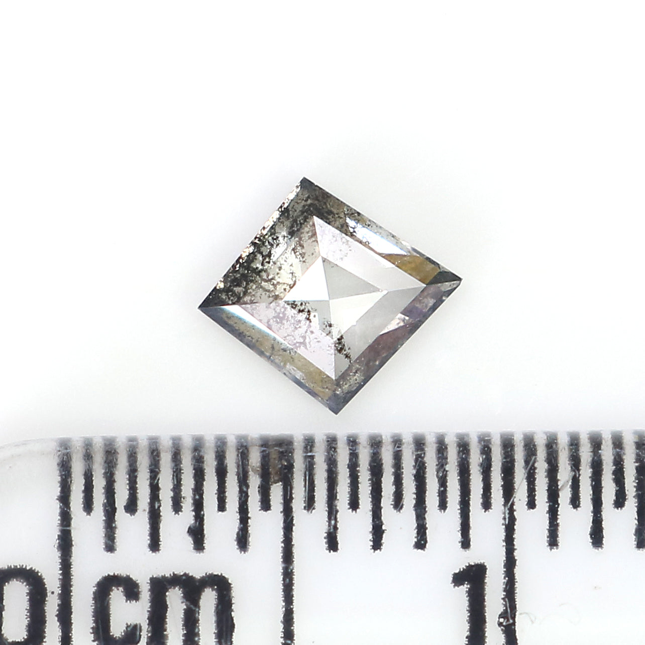 0.29 Ct Natural Loose Kite Shape Diamond Salt And Pepper Kite Diamond 6.00 MM Natural Diamond Black Grey Color Kite Rose Cut Diamond QLB3123