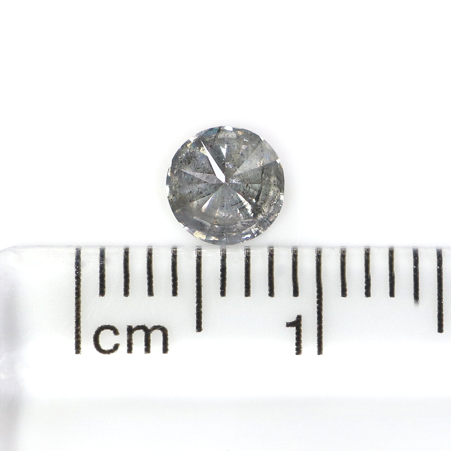 0.45 CT Natural Loose Round Shape Diamond Salt And Pepper Round Diamond 4.90 MM Natural Black Gray Color Round Brilliant Cut Diamond LQ036