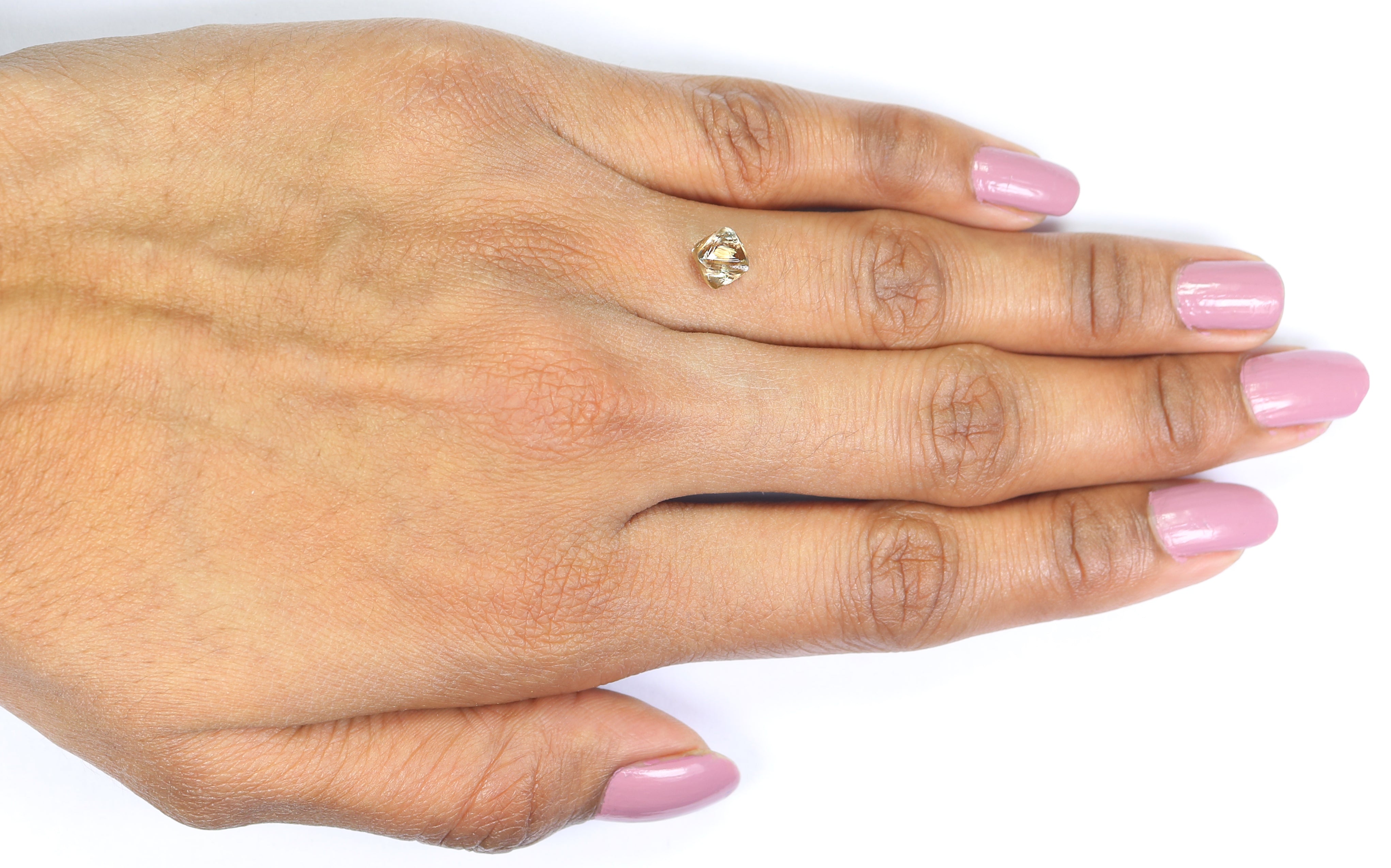 1.53 CT Natural Loose Rough Shape Diamond Brown Color Irregular Cut Diamond 6.95 MM Natural Loose Brown Color Rough UnCut Diamond L3534