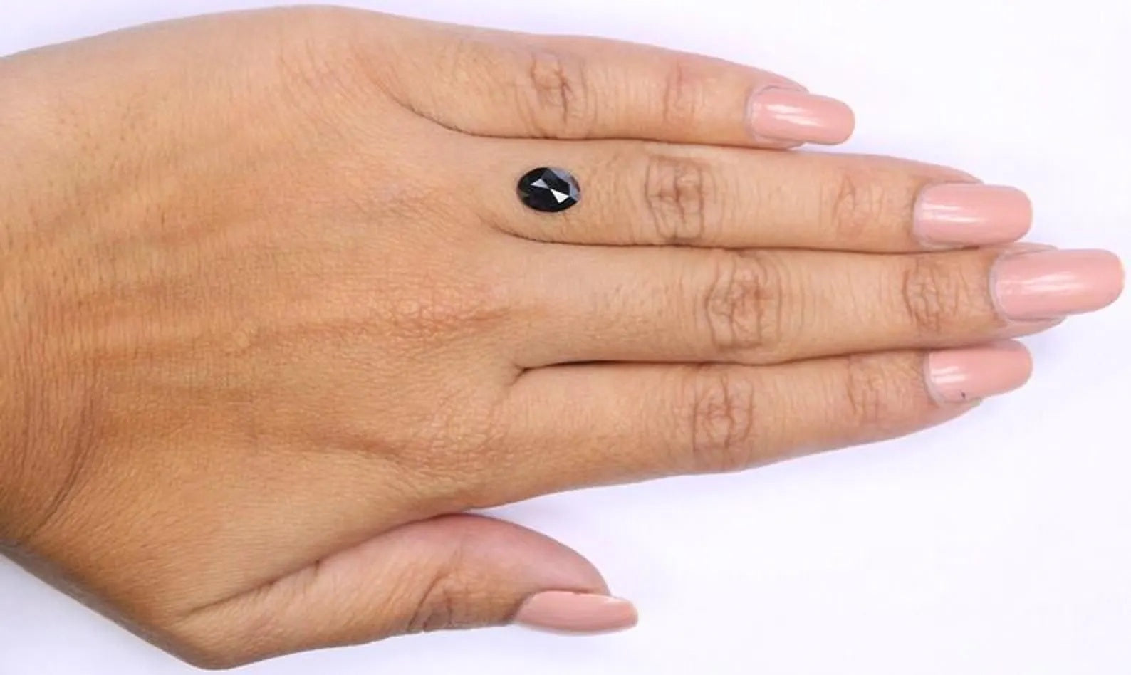 0.98 CT Natural Loose Oval Shape Diamond Black Color Oval Cut Diamond 8.00 MM Natural Loose Diamond Black Color Oval Rose Cut Diamond NQ1971