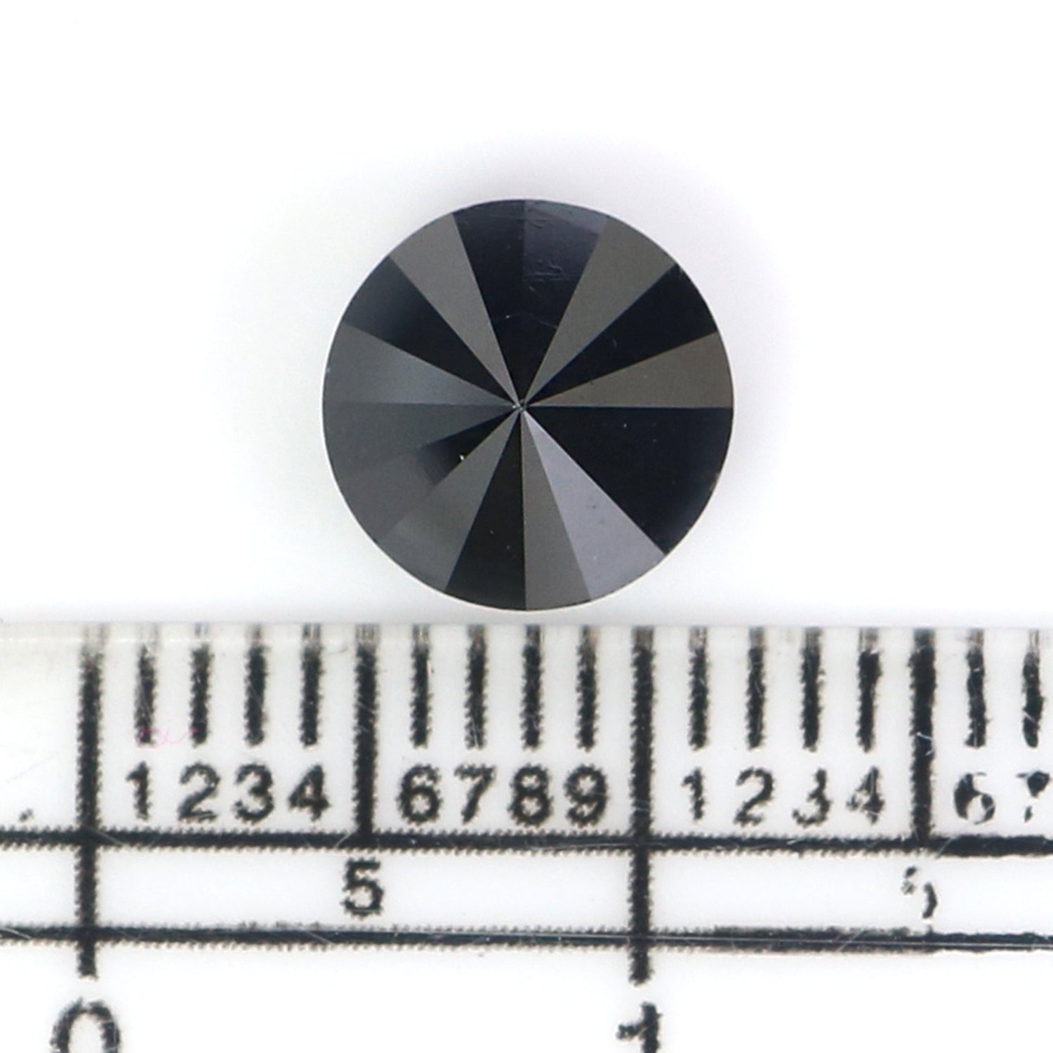 2.26 Ct Natural Loose Round Shape Diamond Black Color Round Cut Diamond 7.45 MM Natural Loose Diamond Round Brilliant Cut Diamond QL2899