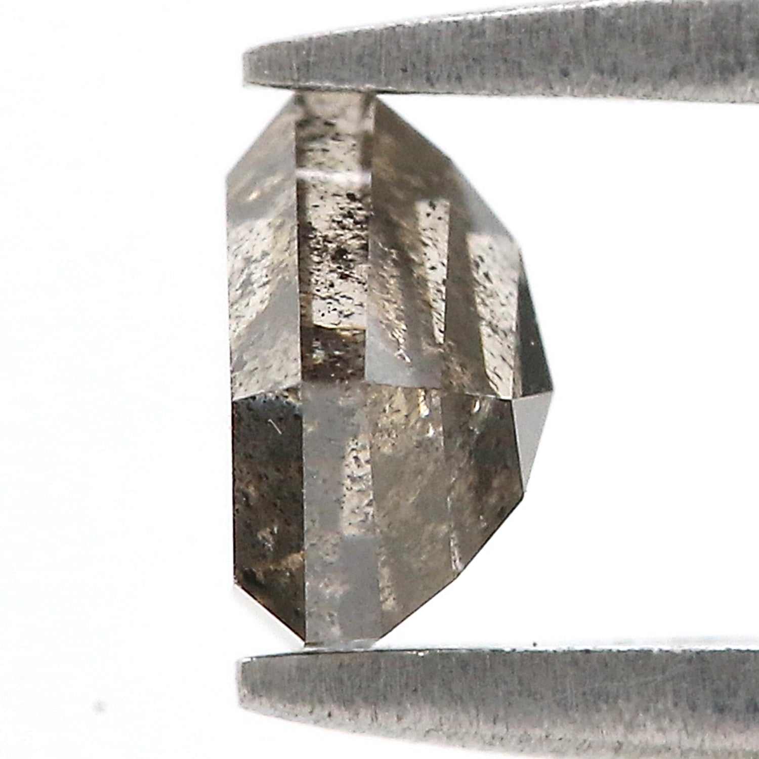 1.04 CT Natural Loose Shield Shape Diamond Salt And Pepper Shield Diamond 5.70 MM Natural Loose Black Color Shield Rose Cut Diamond QL9520