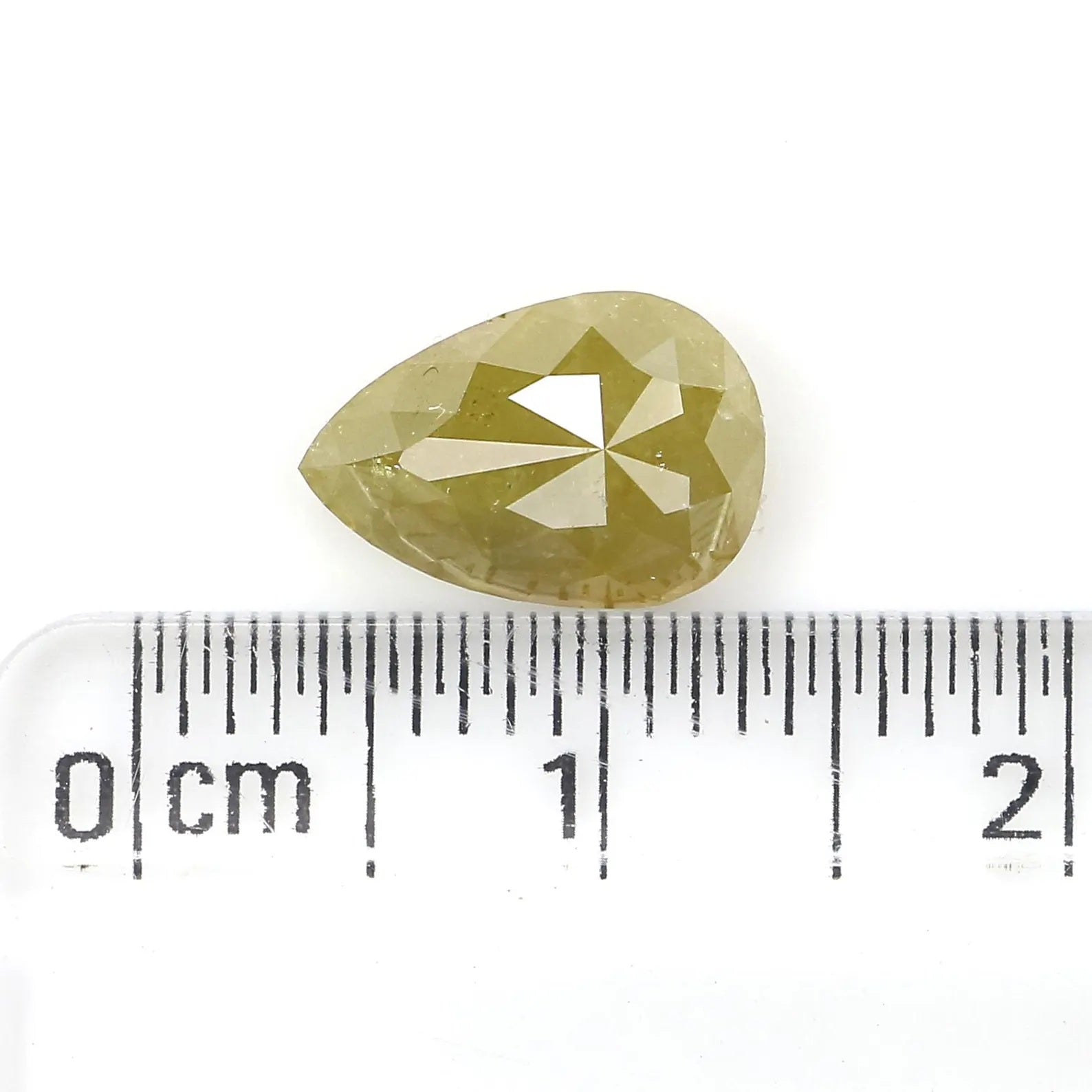 2.32 CT Natural Loose Pear Shape Diamond Yellow Color Pear Cut Diamond 10.00 MM Natural Loose Diamond Yellow Pear Rose Cut Diamond QN735