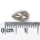 Natural Loose Pear Diamond, Grey Color Pear Cut Diamond, Natural Loose Diamond, Pear Rose Cut Diamond, 1.30 CT Pear Shape Diamond KR2706