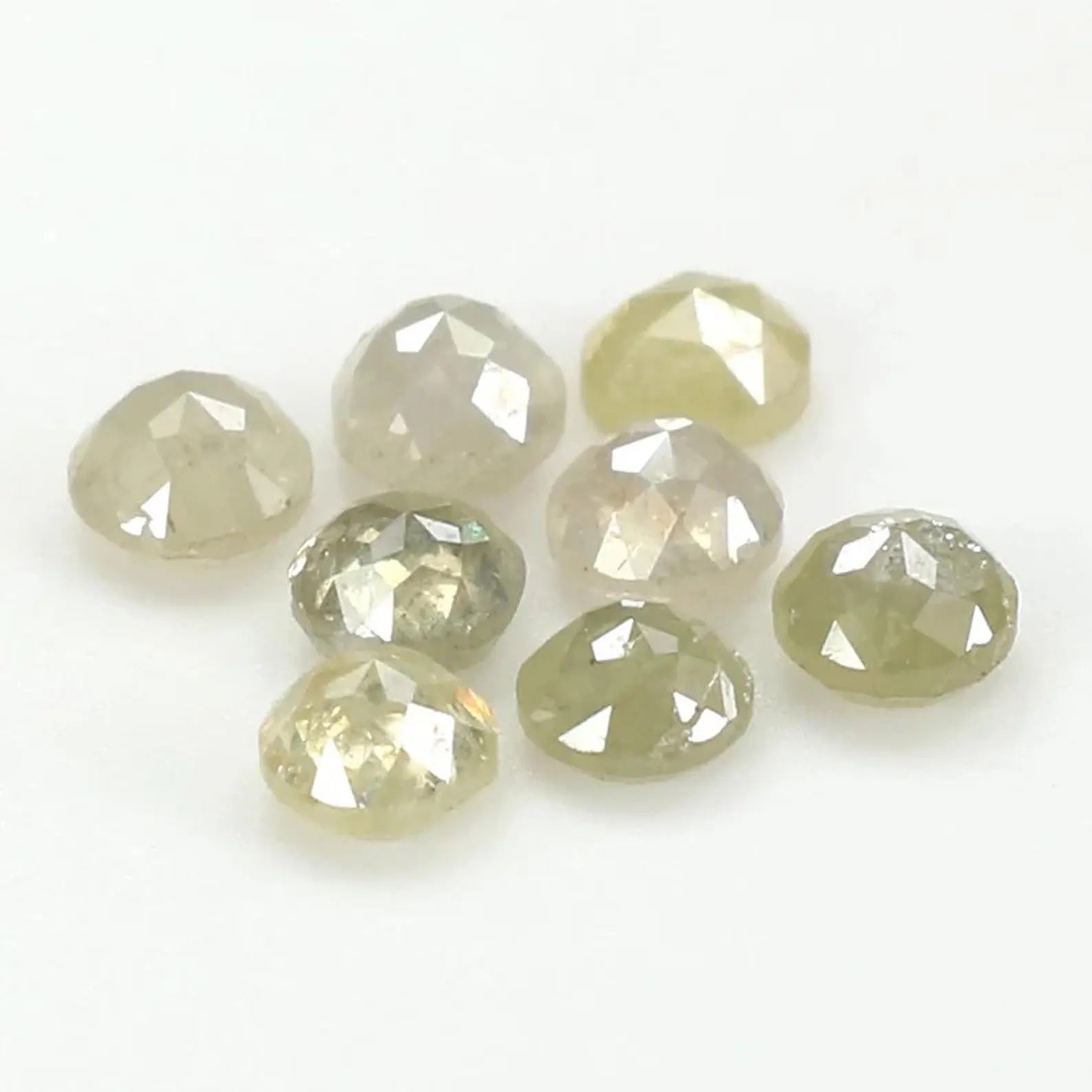 1.12 CT Natural Loose Round Rose Cut Diamond Grey Color Round Shape Diamond 2.90 MM Natural Loose Yellow Color Round Rose Cut Diamond NQ1706