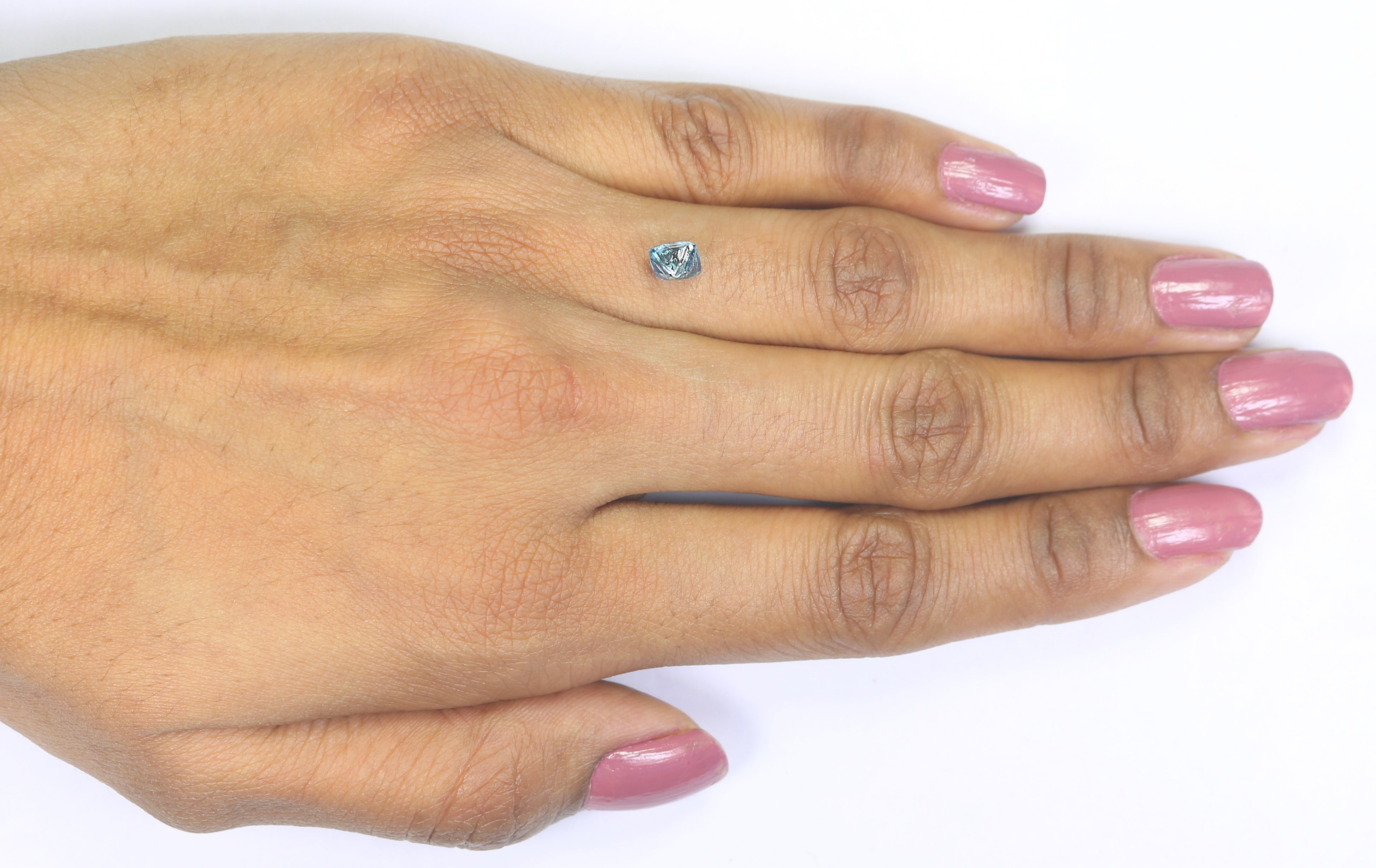 1.08 CT Natural Loose Rough Shape Diamond Blue Color Rough Cut Diamond 6.35 MM Natural Loose Blue Diamond Rough Irregular Cut Diamond L3555