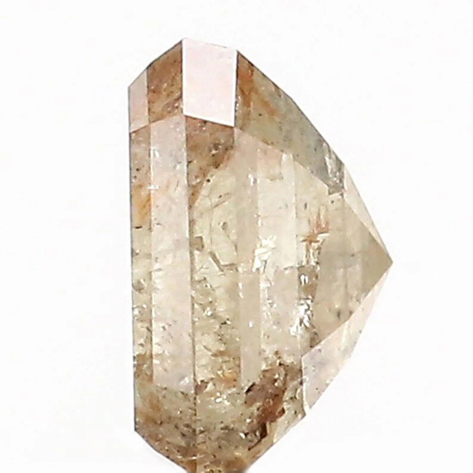 0.71 Ct Natural Loose Emerald Shape Diamond Grey Yellow Color Emerald Diamond 5.40 MM Natural Loose Diamond Emerald Rose Cut Diamond NQ447