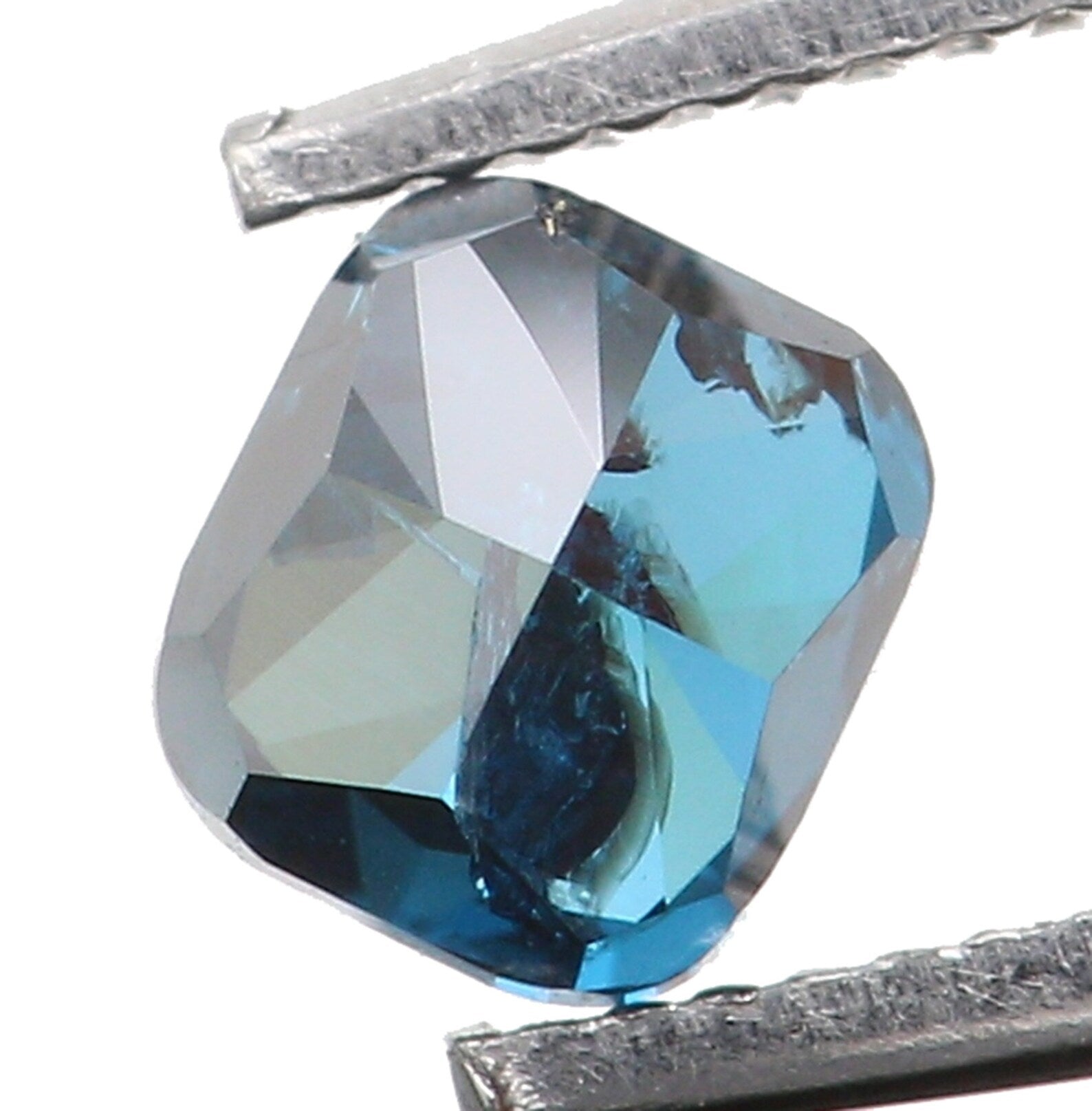0.13 Ct Natural Loose Diamond, Cushion Diamond, Blue Diamond, Polished Diamond, Brilliant Cut Diamond, Rustic Diamond, Antique Diamond N6523