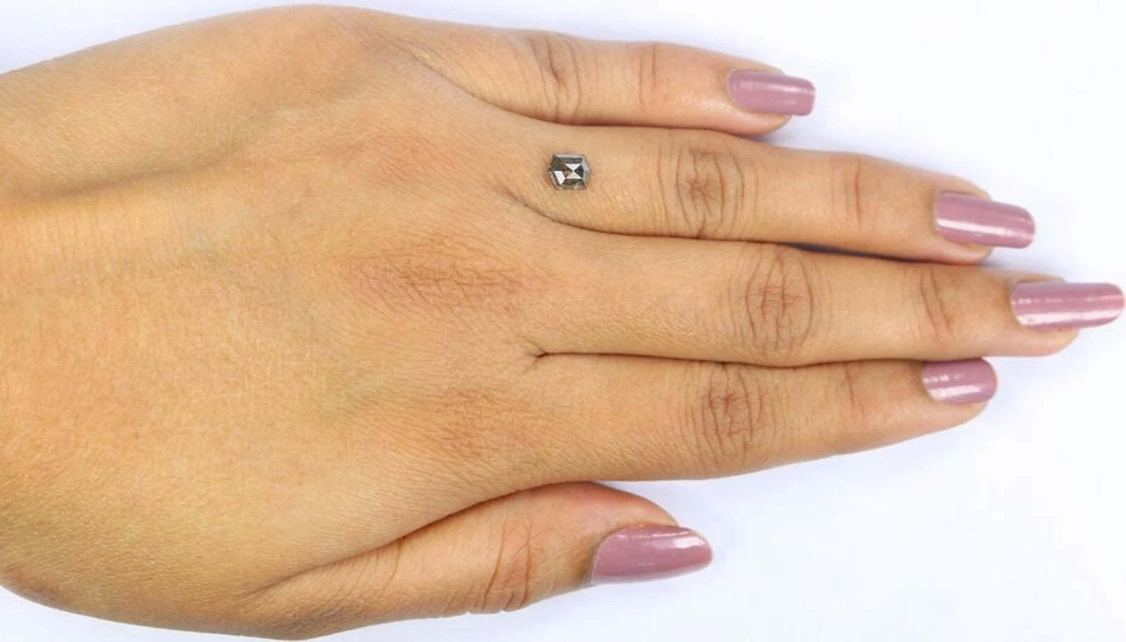 0.68 CT Natural Loose Hexagon Shape Diamond Brown Color Hexagon Diamond 5.75 MM Natural Loose Diamond Hexagon Shape Rose Cut Diamond QN2199