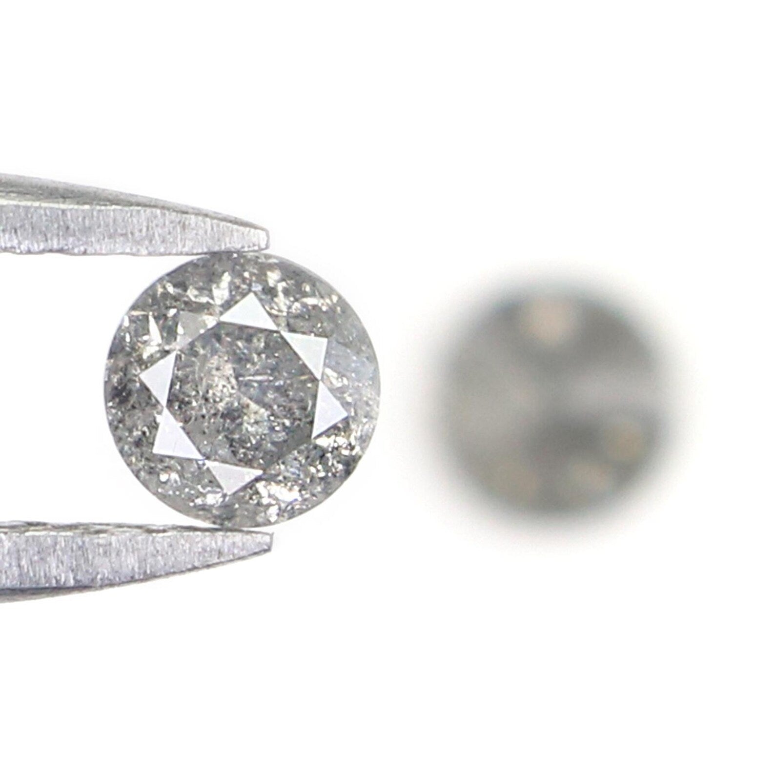 0.48 CT Natural Loose Round Shape Diamond Salt And Pepper Round Cut Diamond 3.90 MM Natural Loose Diamond Round Brilliant Cut Diamond NQ2411