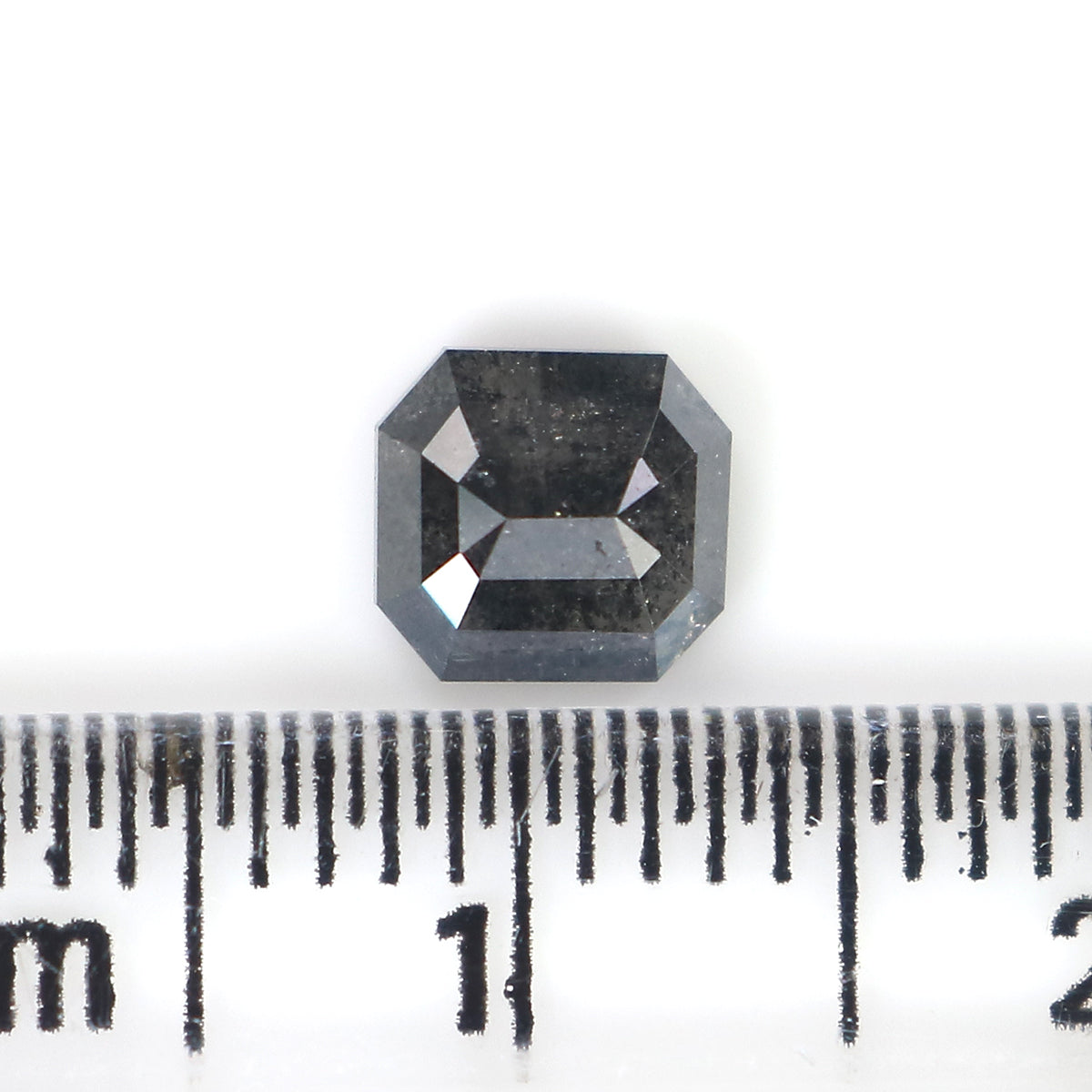 0.70 CT Natural Loose Emerald Shape Diamond Salt And Pepper Emerald Cut Diamond 5.50 MM Natural Black Grey Emerald Rose Cut Diamond QL3129