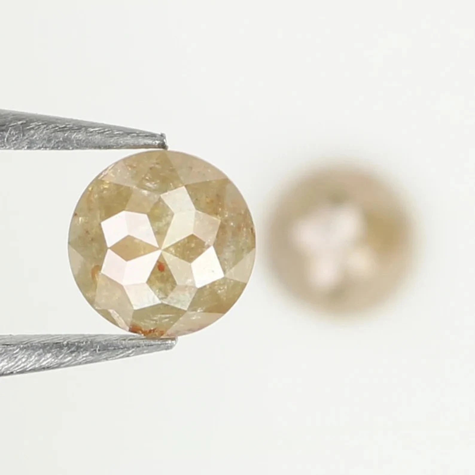 1.18 Ct Natural Loose Round Shape Pair Diamond Brown Color Round Diamond 5.00 MM Natural Diamond Brown Color Round Rose Cut Diamond NQ384
