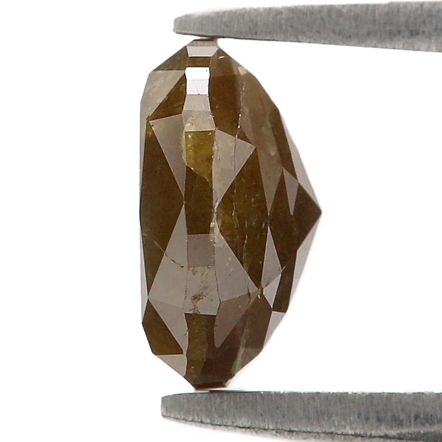Natural Cushion Brown Color Diamond 2.20 CT Loose Cushion Rose Cut Brown Color Stone 7.90 MM Rustic Diamond For Custom Engagement Ring L3647