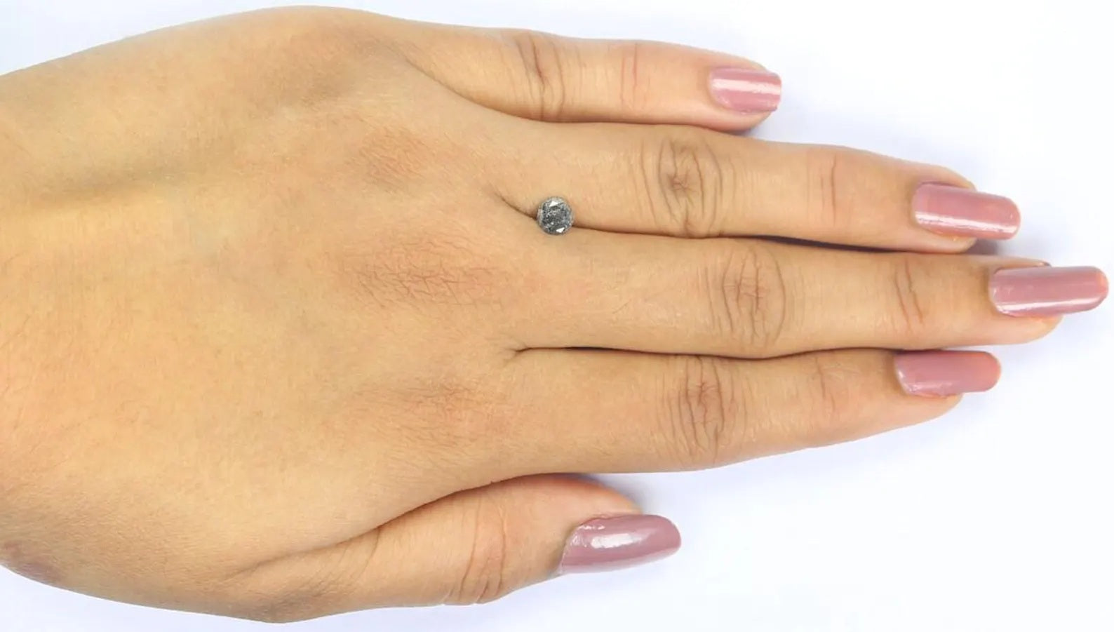 0.42 CT Natural Loose Round Shape Diamond Salt And Pepper Round Diamond 5.00 MM Natural Black Grey Color Round Brilliant Cut Diamond NQ9521