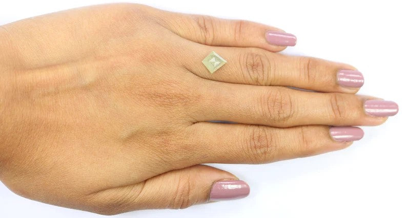 1.43 CT Natural Loose Kite Shape Diamond Yellow Color Kite Cut Diamond 7.65 MM Natural Loose Diamond Grey Color Kite Rose Cut Diamond QN2517