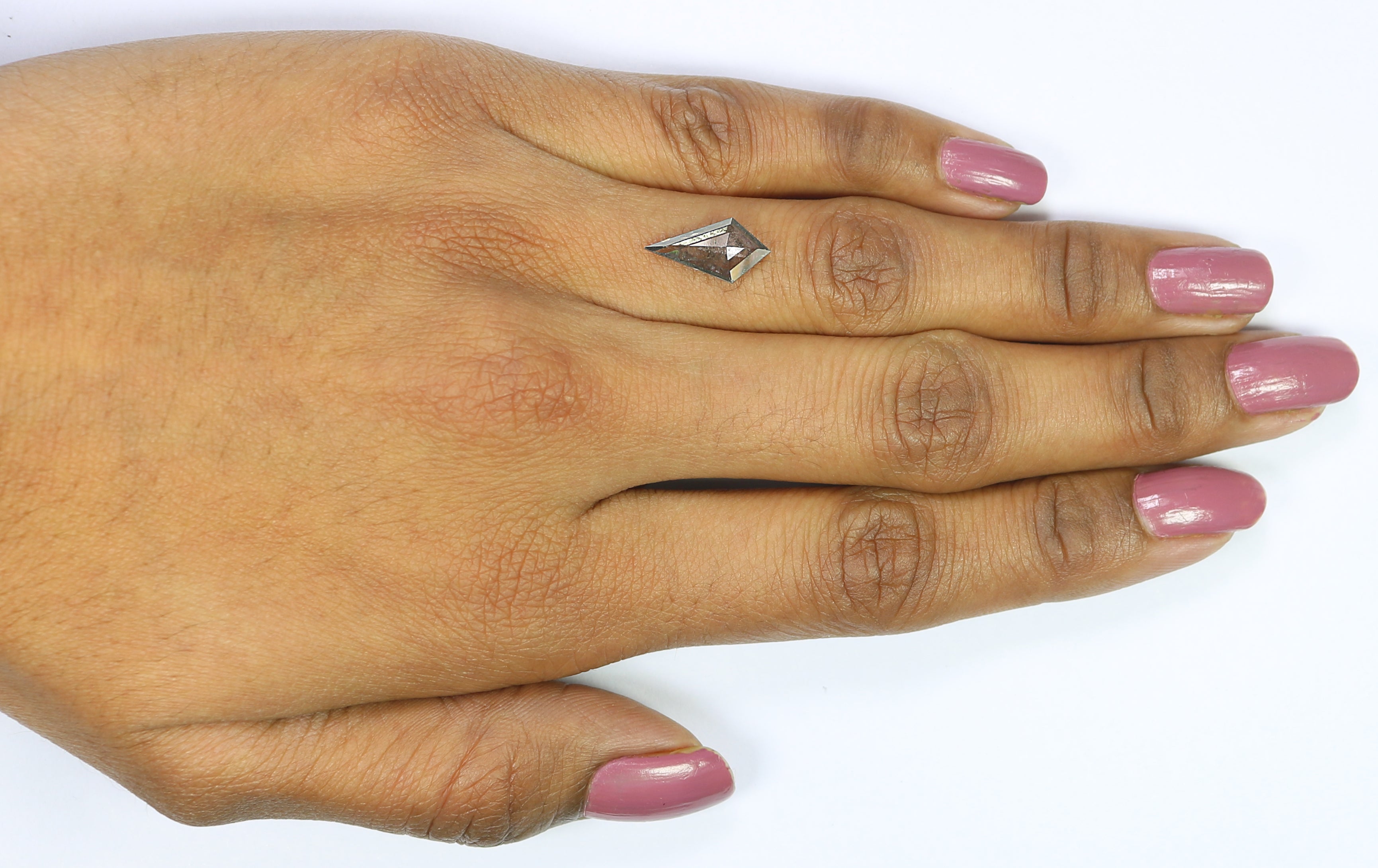 1.34 CT Kite Rose Cut Salt And Pepper Lab Grown 13.70 MM Loose Diamond CVD Fancy Black Grey Color Lab Created Antique Cut Diamonds N2642