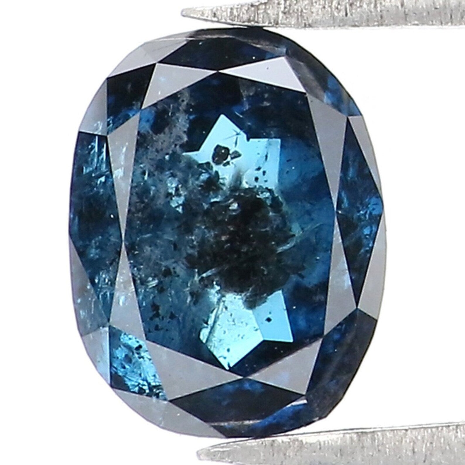 0.82 CT Natural Loose Oval Shape Diamond Blue Color Oval Cut Diamond 6.20 MM Natural Loose Diamond Blue Oval Shape Rose Cut Diamond NQ9472