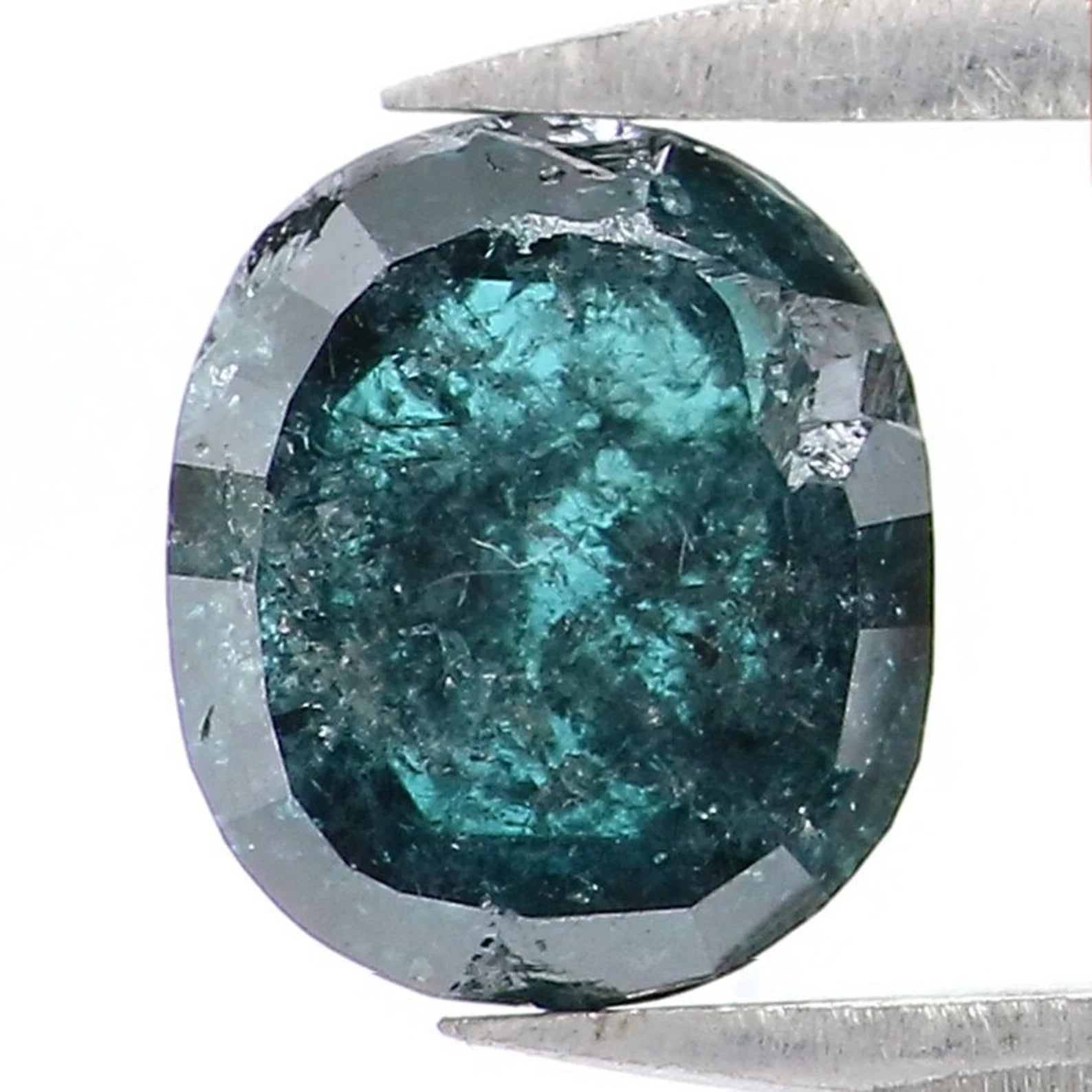 0.98 CT Natural Loose Oval Diamond Blue Color Oval Shape Diamond 6.30 MM Natural Loose Diamond Blue Color Oval Shape Rose Cut Diamond NQ9077