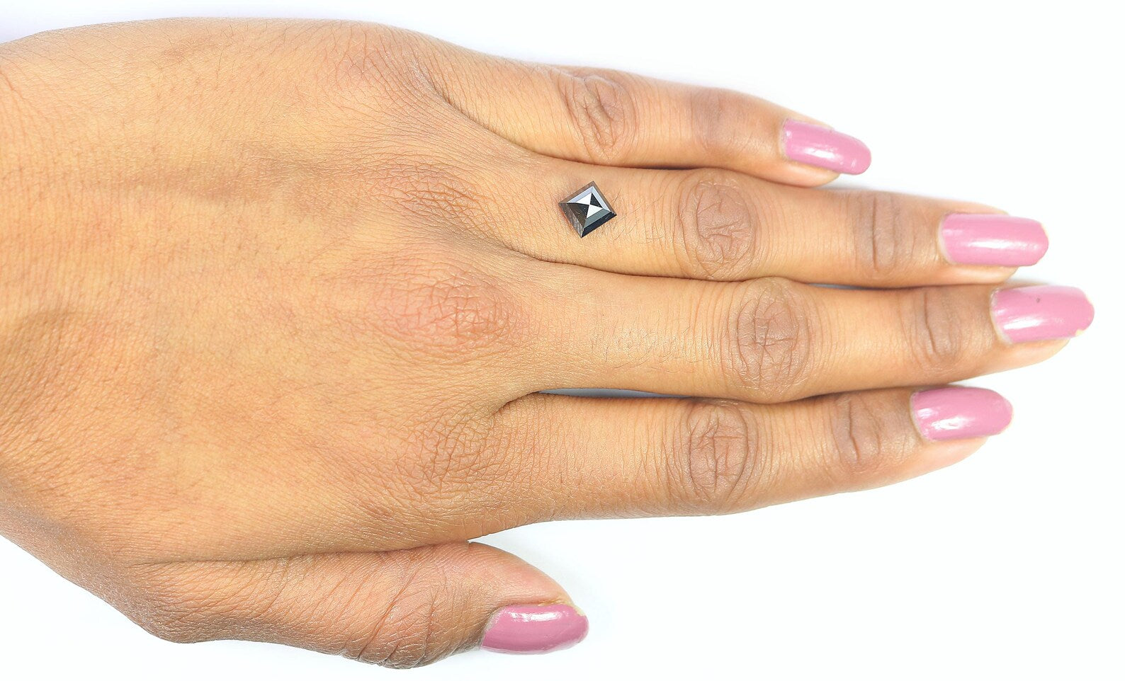 1.20 CT Natural Loose Kite Shape Diamond Black Color Kite Cut Diamond 8.35 MM Natural Loose Diamond Black Color Kite Rose Cut Diamond QN553