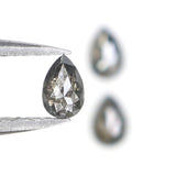 Natural Loose Pear Diamond, Salt And Pepper Diamond, Natural Loose Diamond, Pear Rose Cut Diamond, Pear Diamond 0.49 CT Pear Shape L2829
