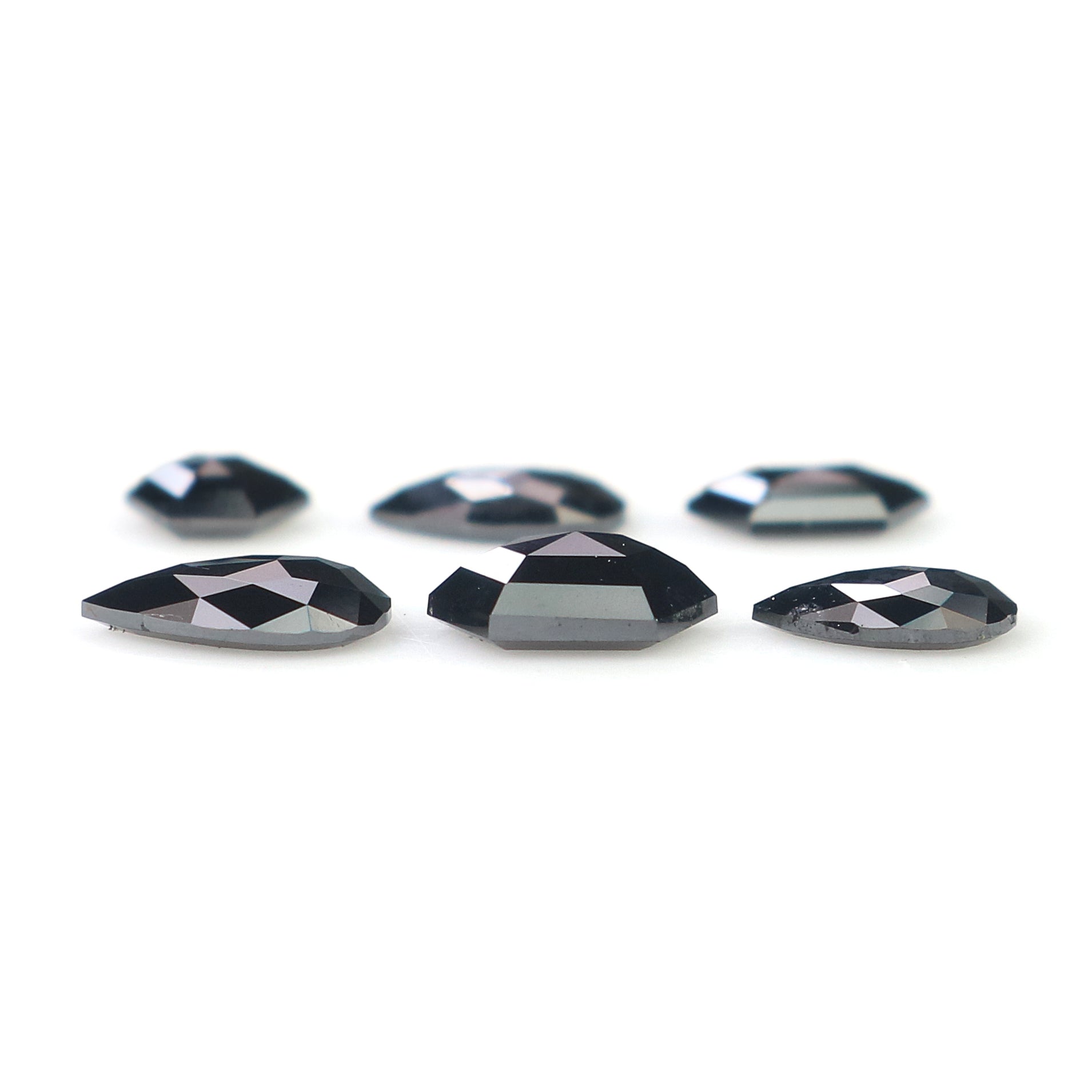 0.98 CT Natural Loose Mix Shape Diamond Black Color Mix Shape Diamond 5.05 MM Natural Loose Black Color Mix Shape Rose Cut Diamond L2701