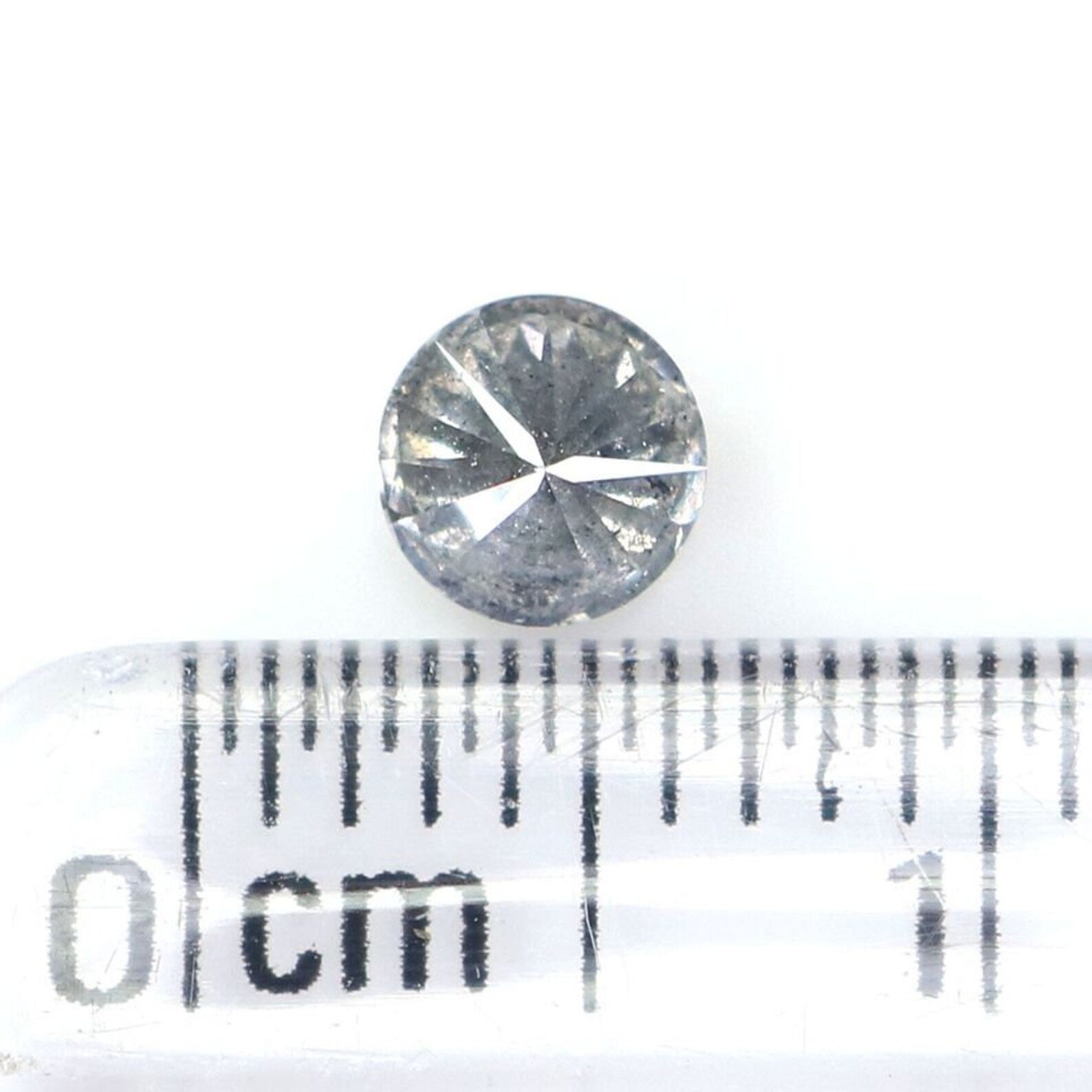 0.29 CT Natural Loose Round Rose Cut Diamond Salt And Pepper Round Shape Diamond 4.20 MM Black Grey Color Round Brilliant Cut Diamond NQ8679